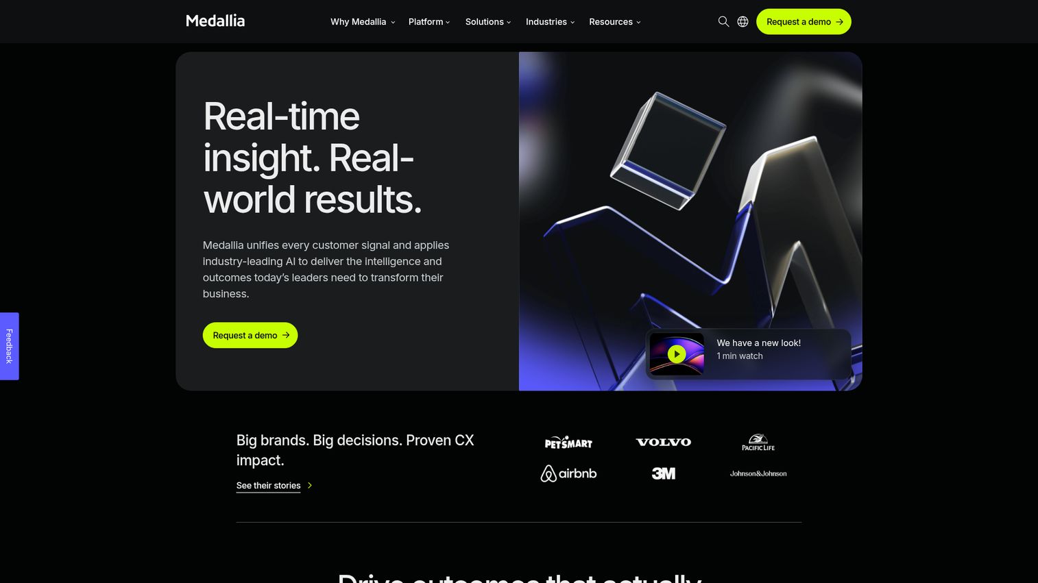 Medallia homepage