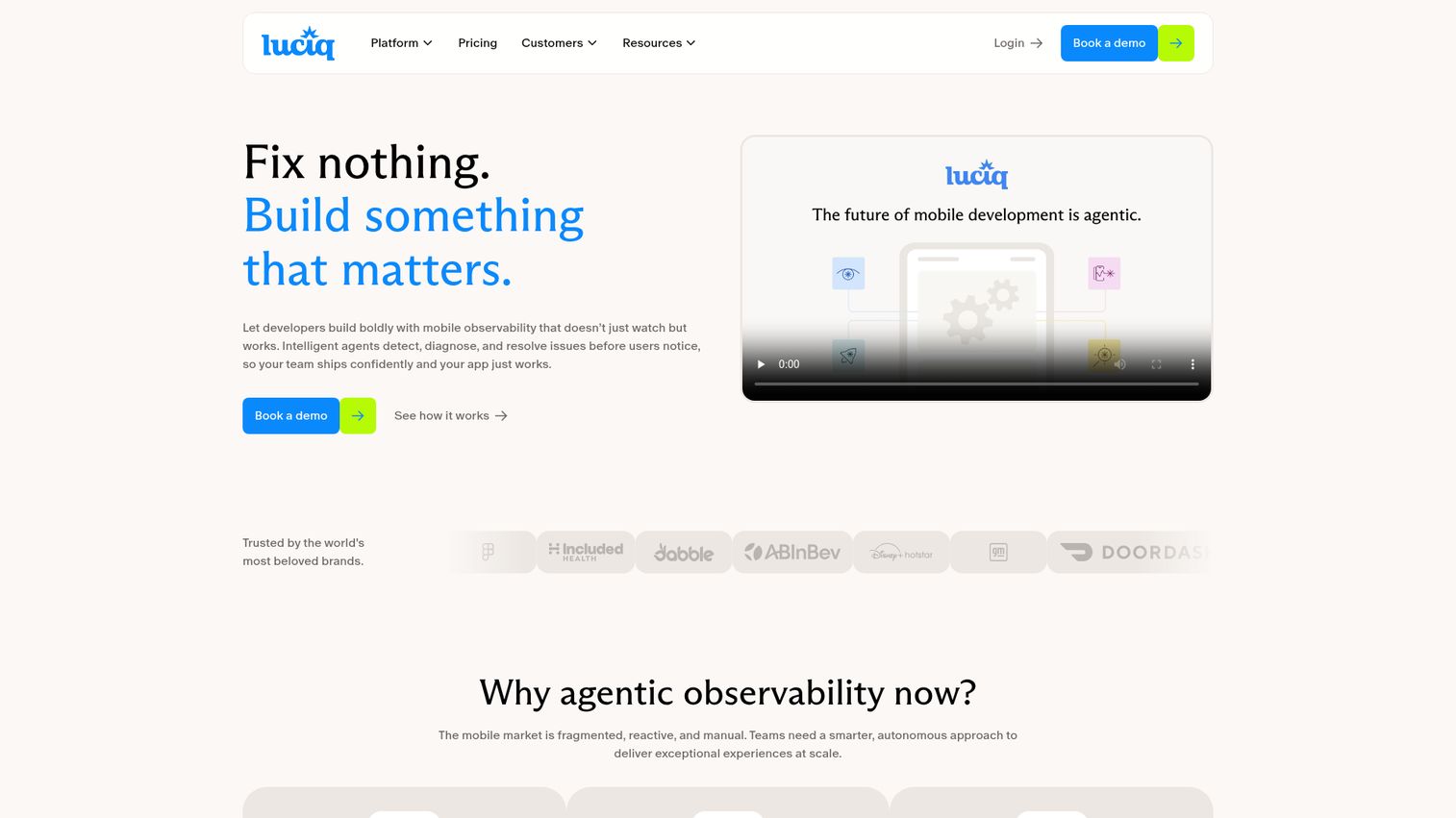 Instabug homepage