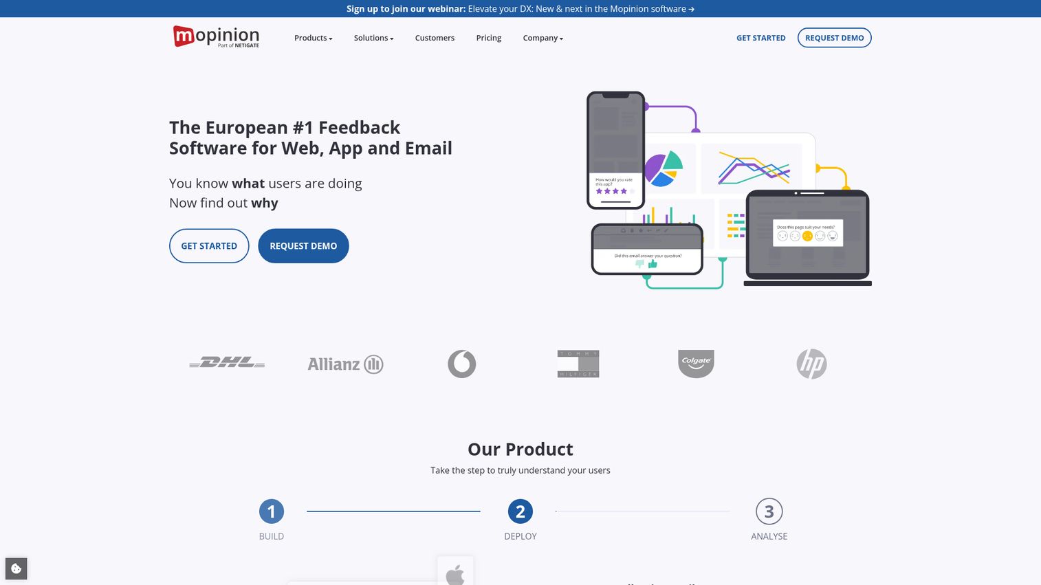 Mopinion homepage