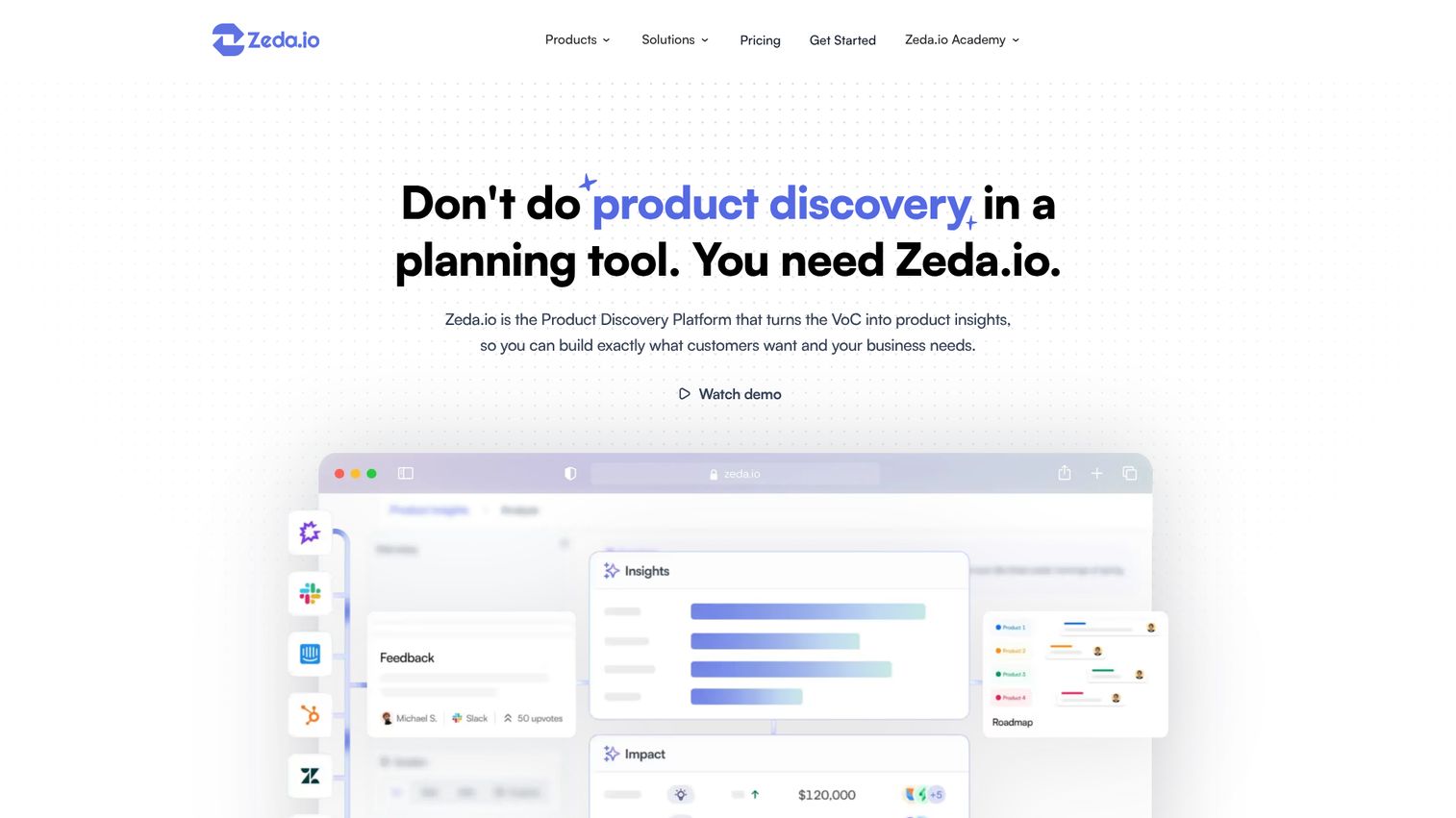 Zeda.io homepage