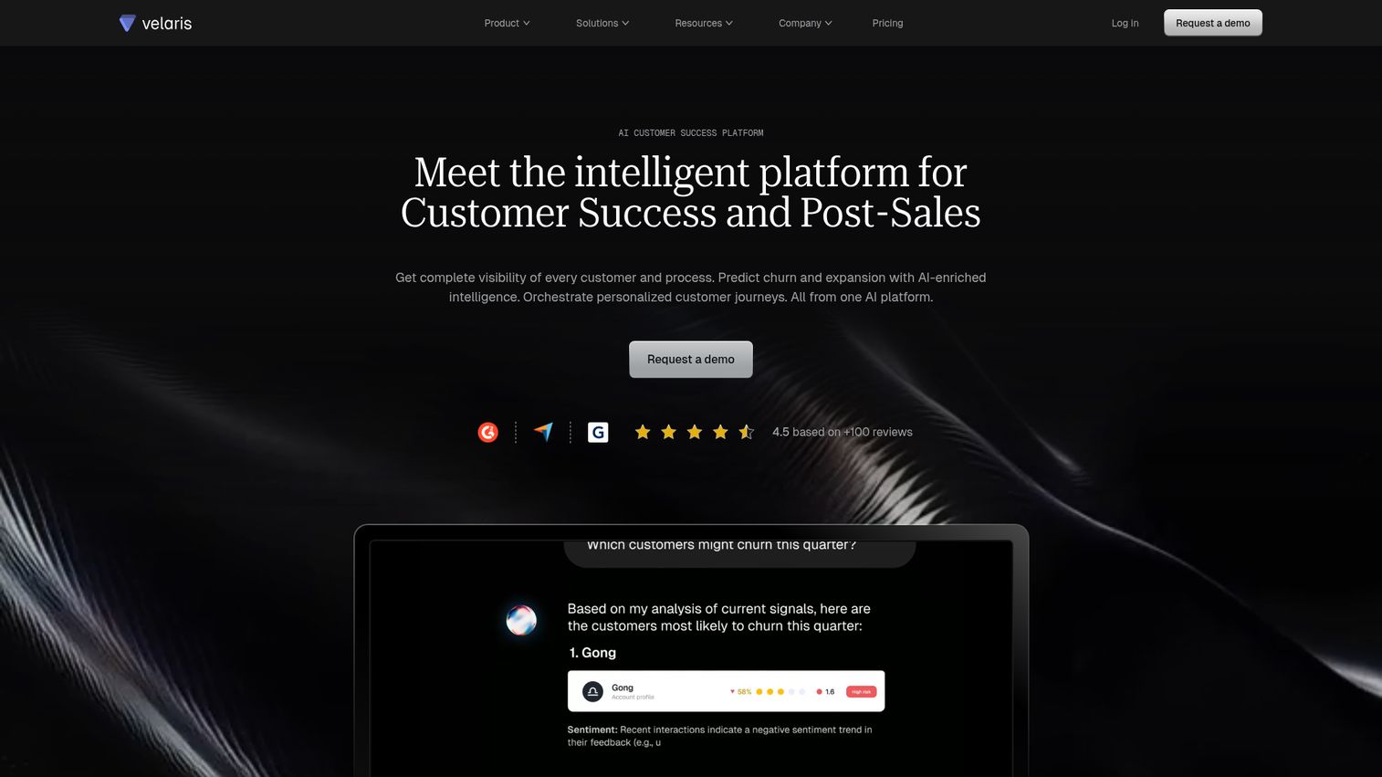 Velaris homepage