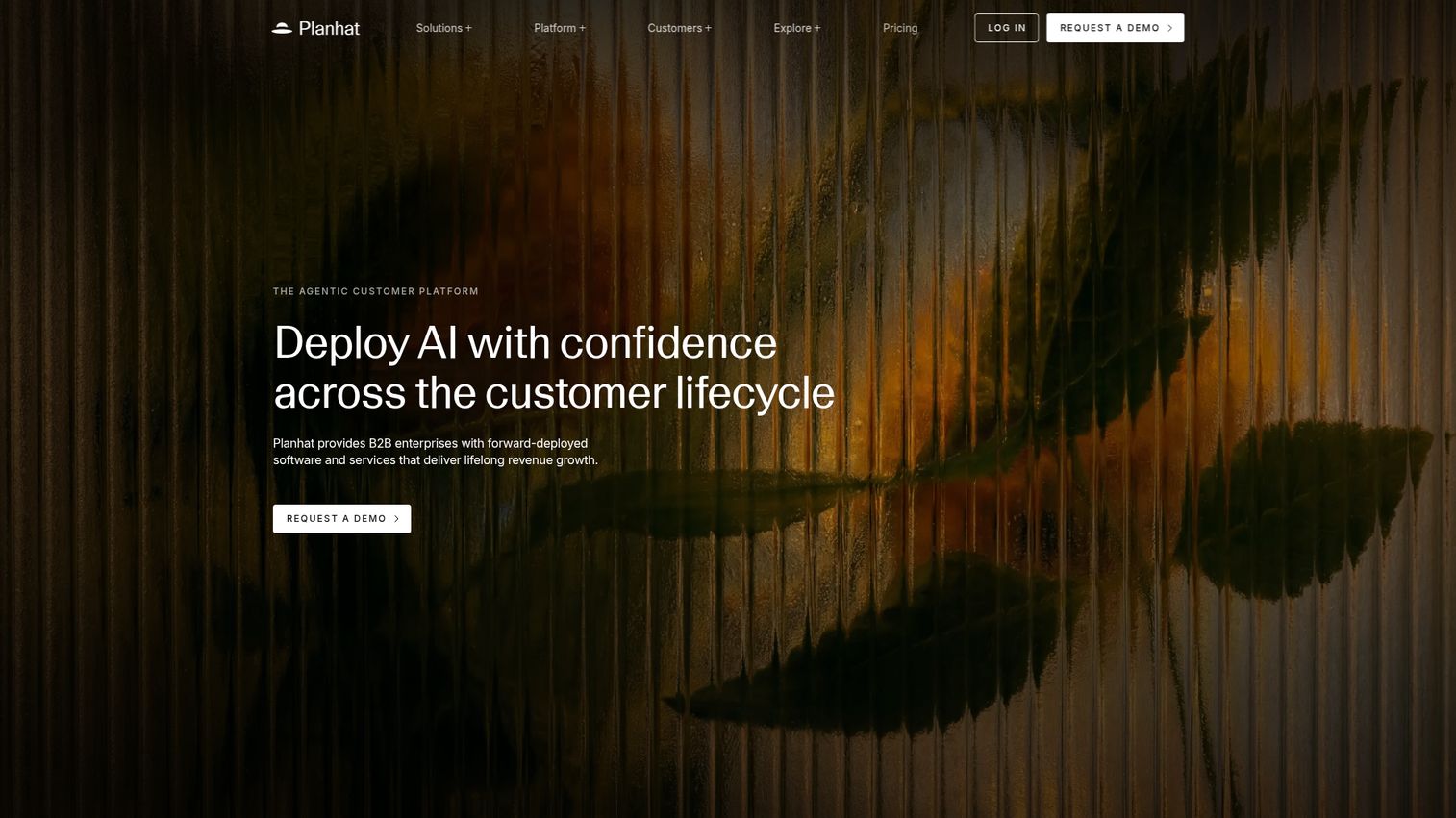 Planhat homepage