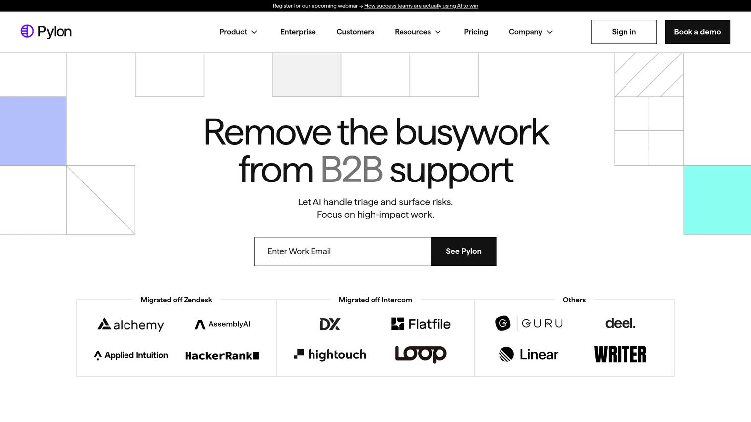 Pylon homepage