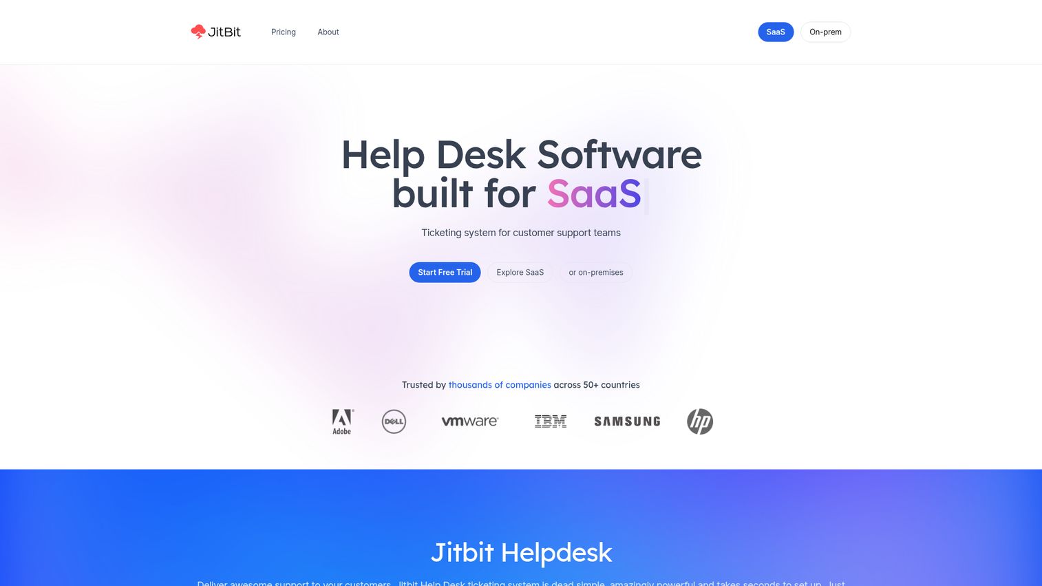 Jitbit homepage