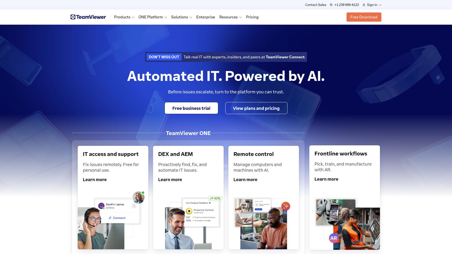 TeamViewer homepage