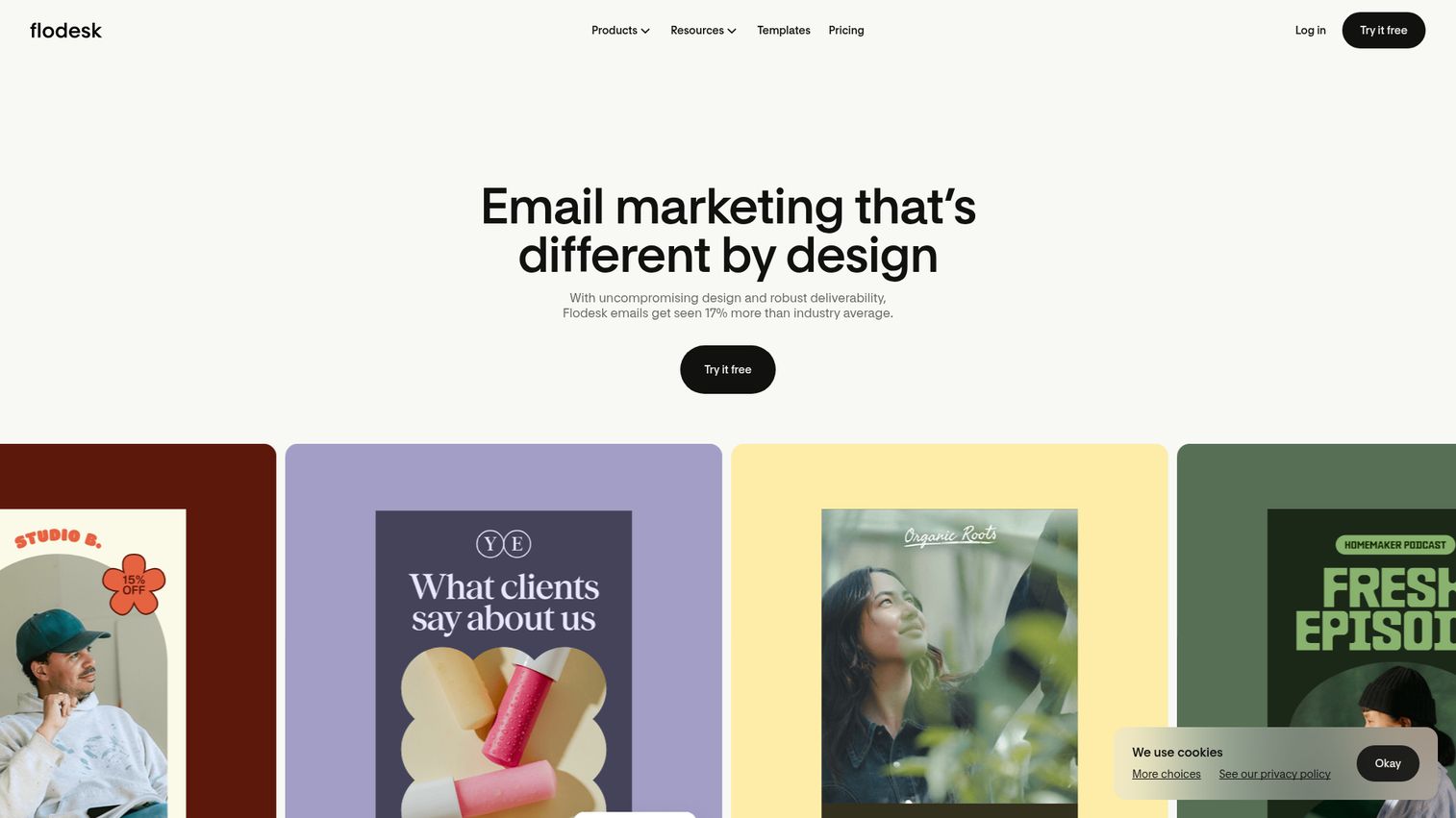 Flodesk homepage