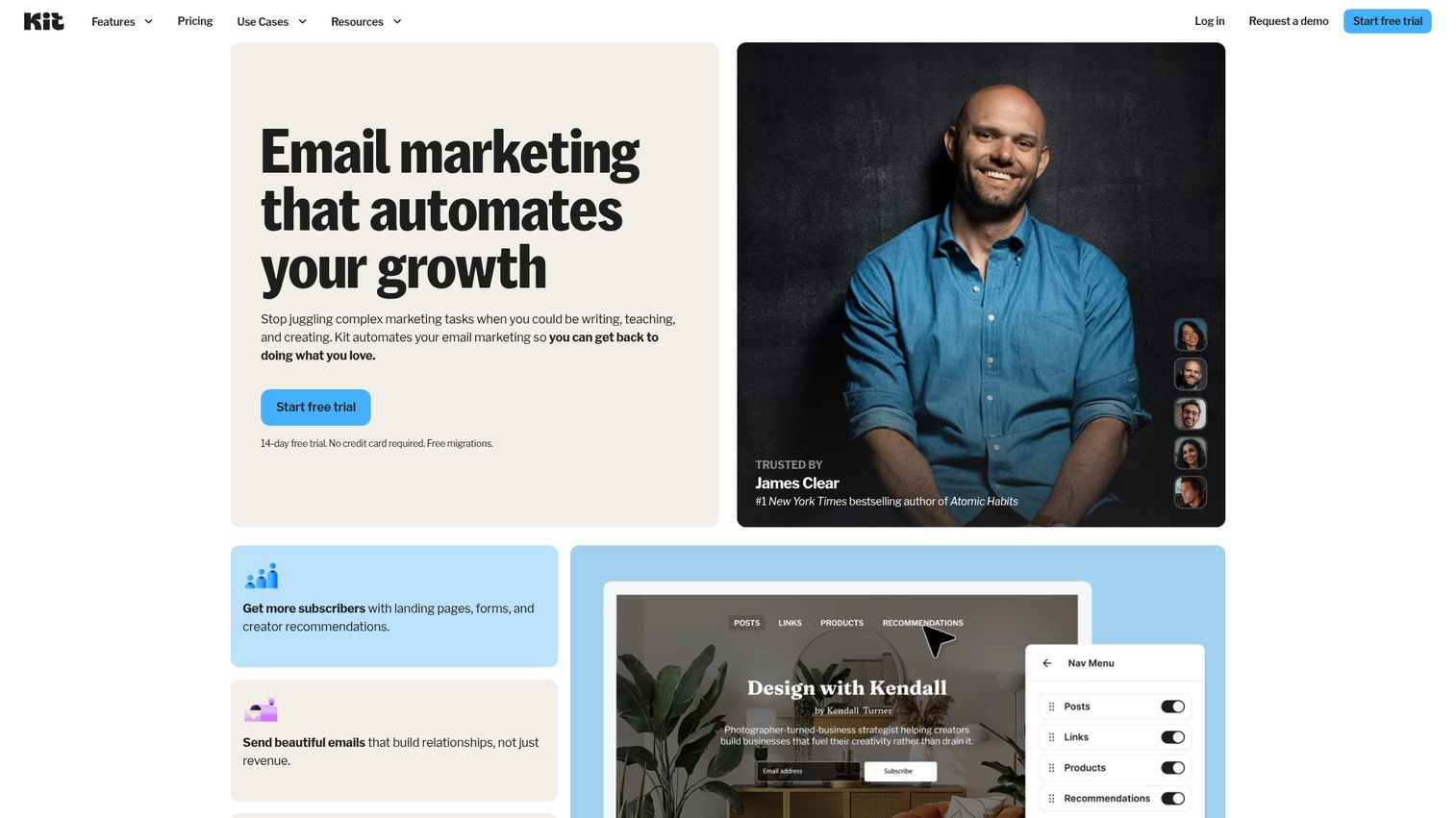 Kit homepage