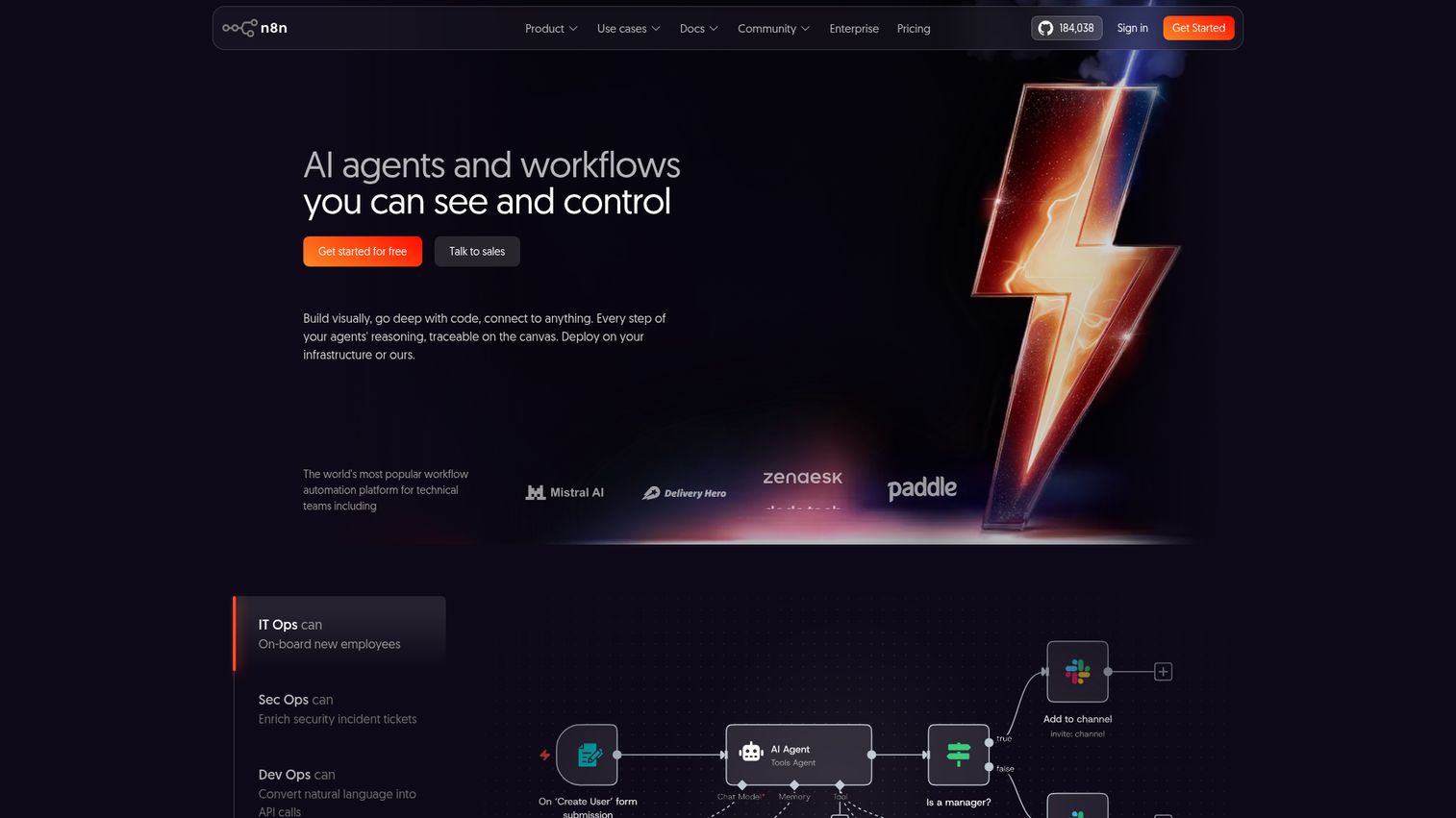 n8n homepage