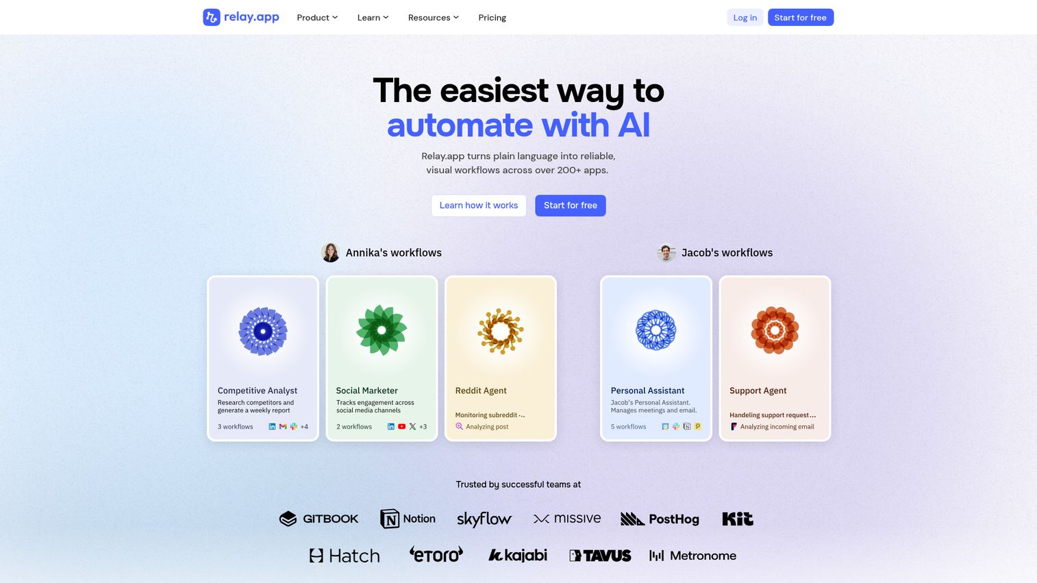 Relay.app homepage