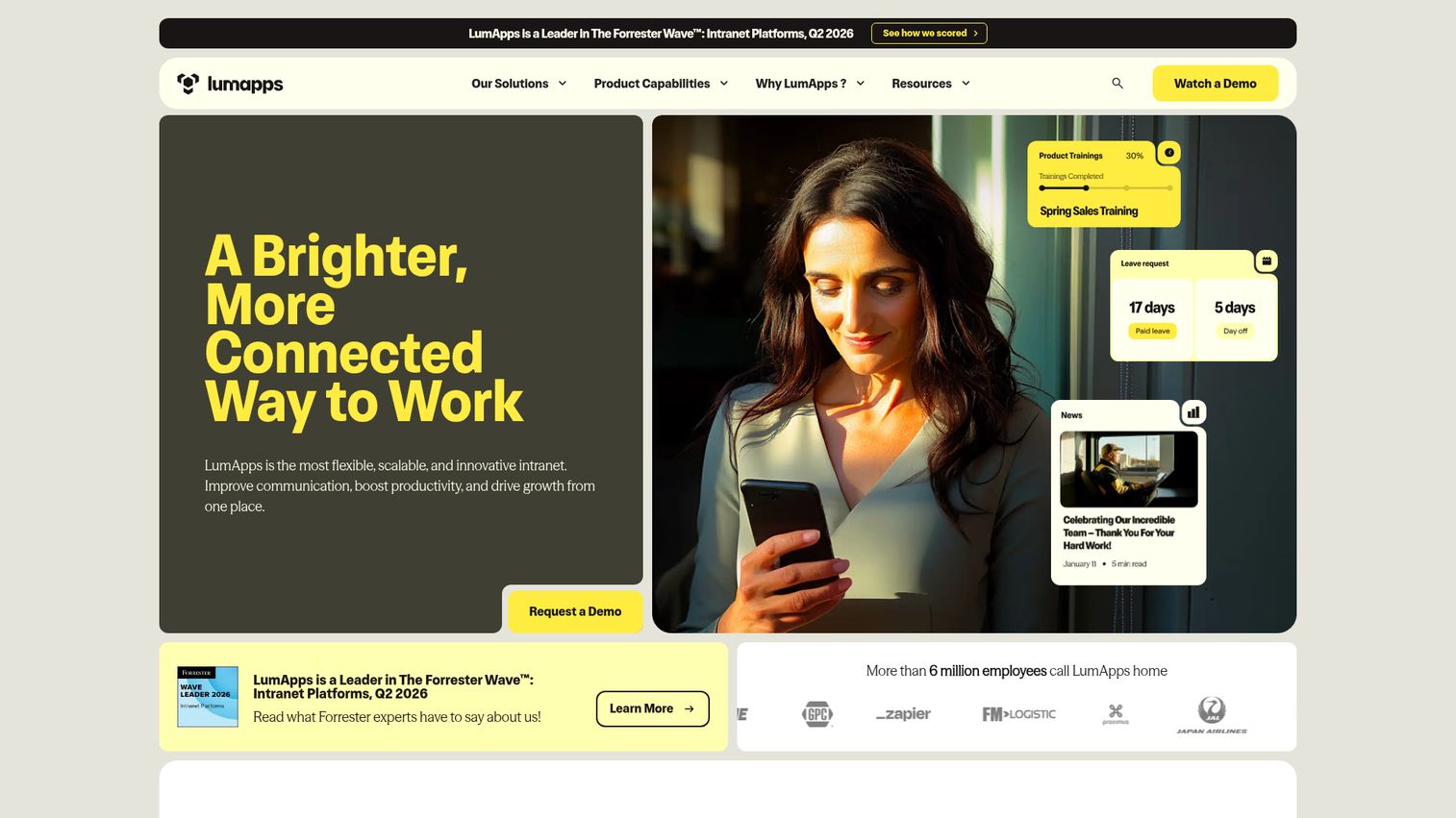 LumApps homepage
