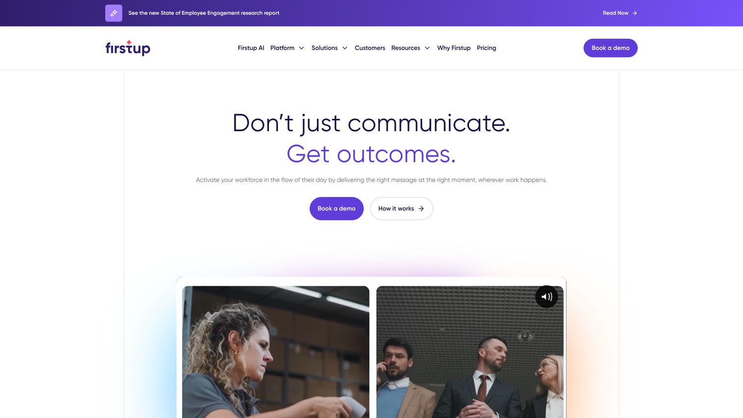 Firstup homepage