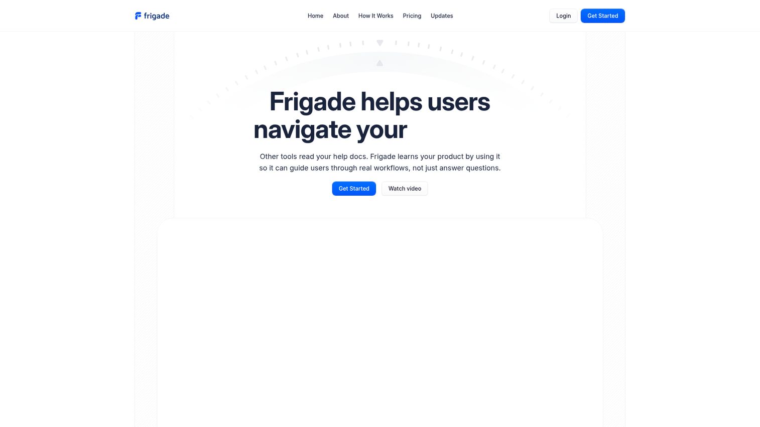Frigade homepage