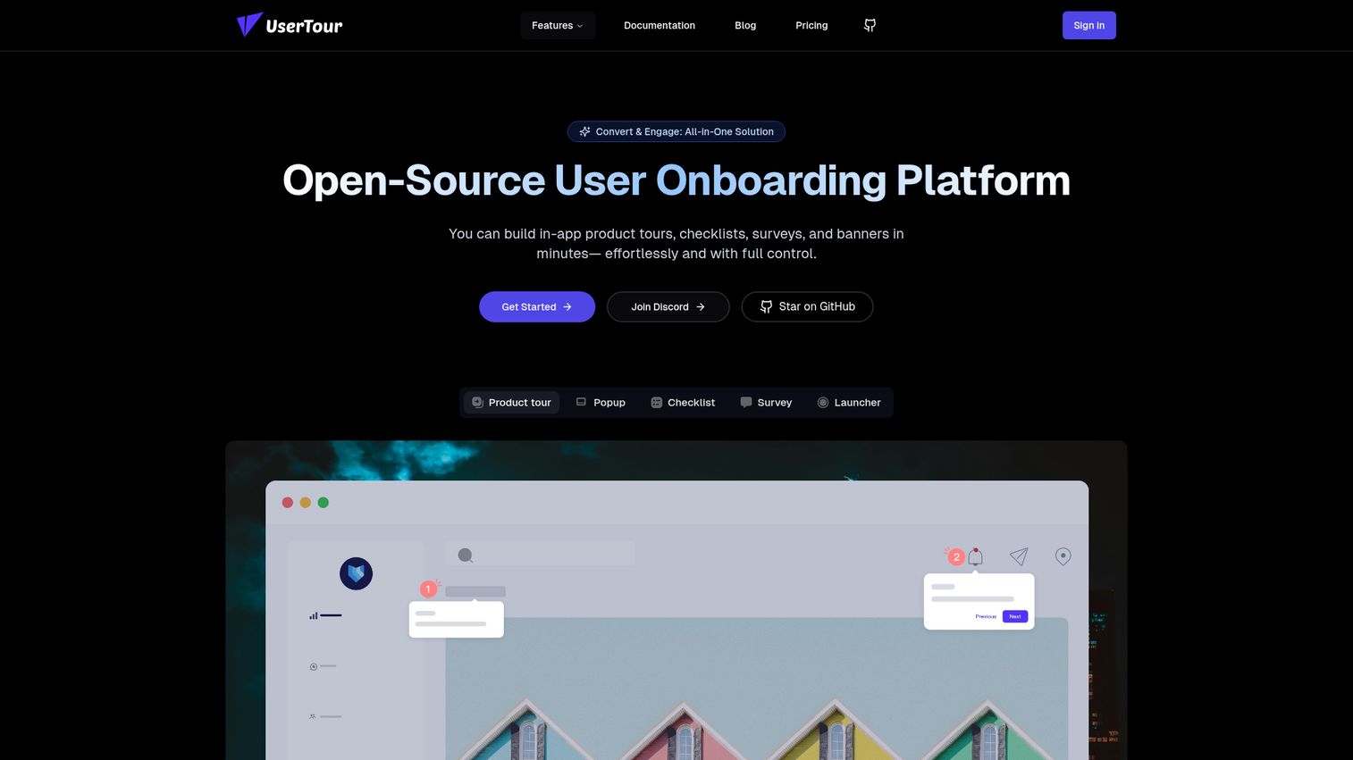 Usertour homepage