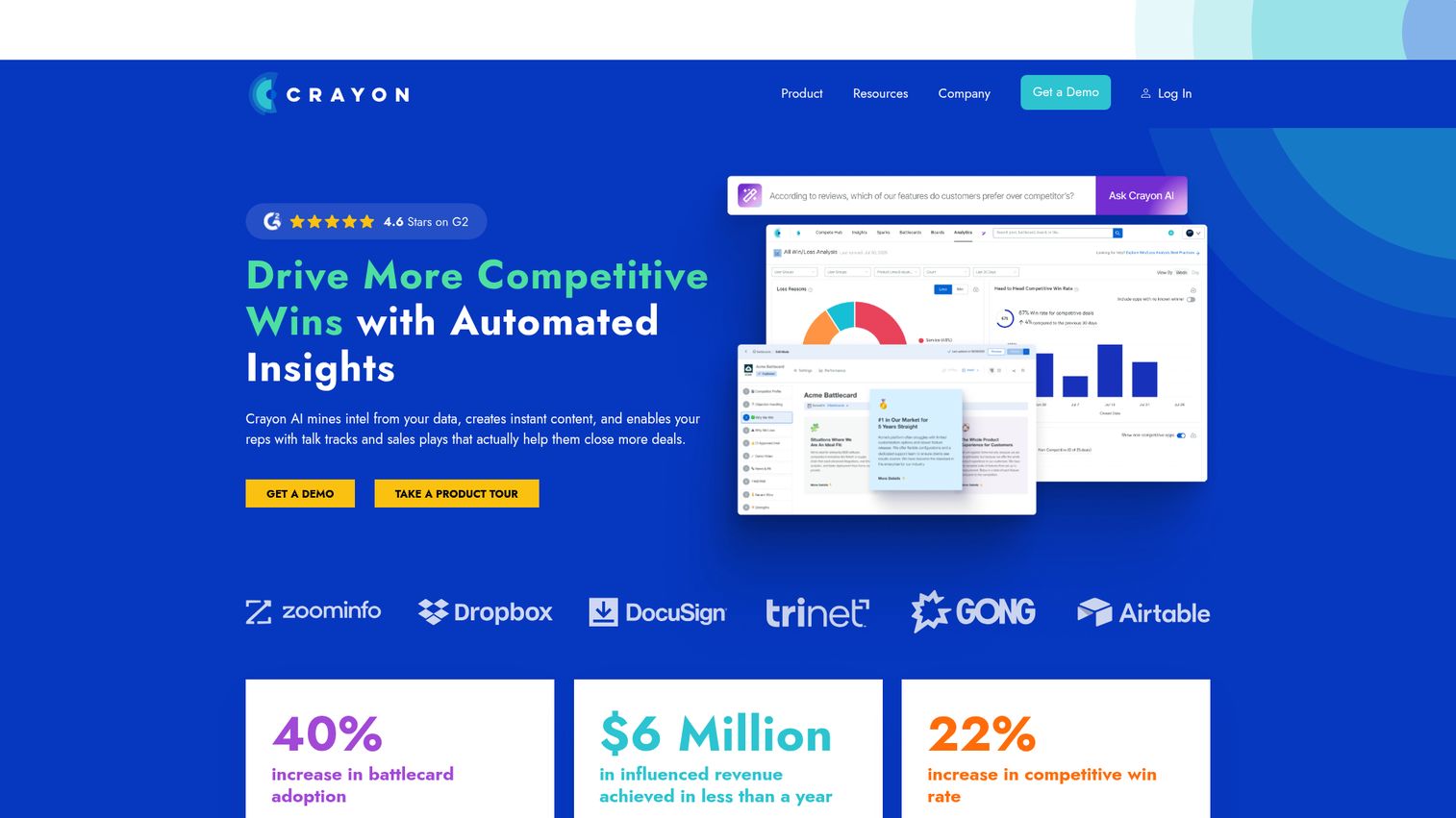 Crayon homepage screenshot