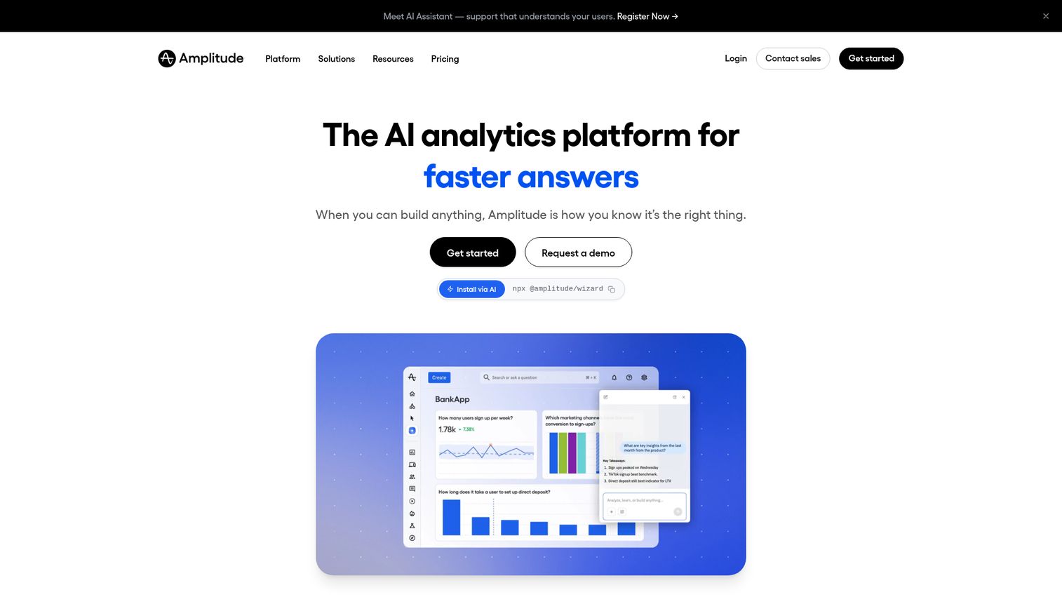 Amplitude product analytics tool for activation and retention