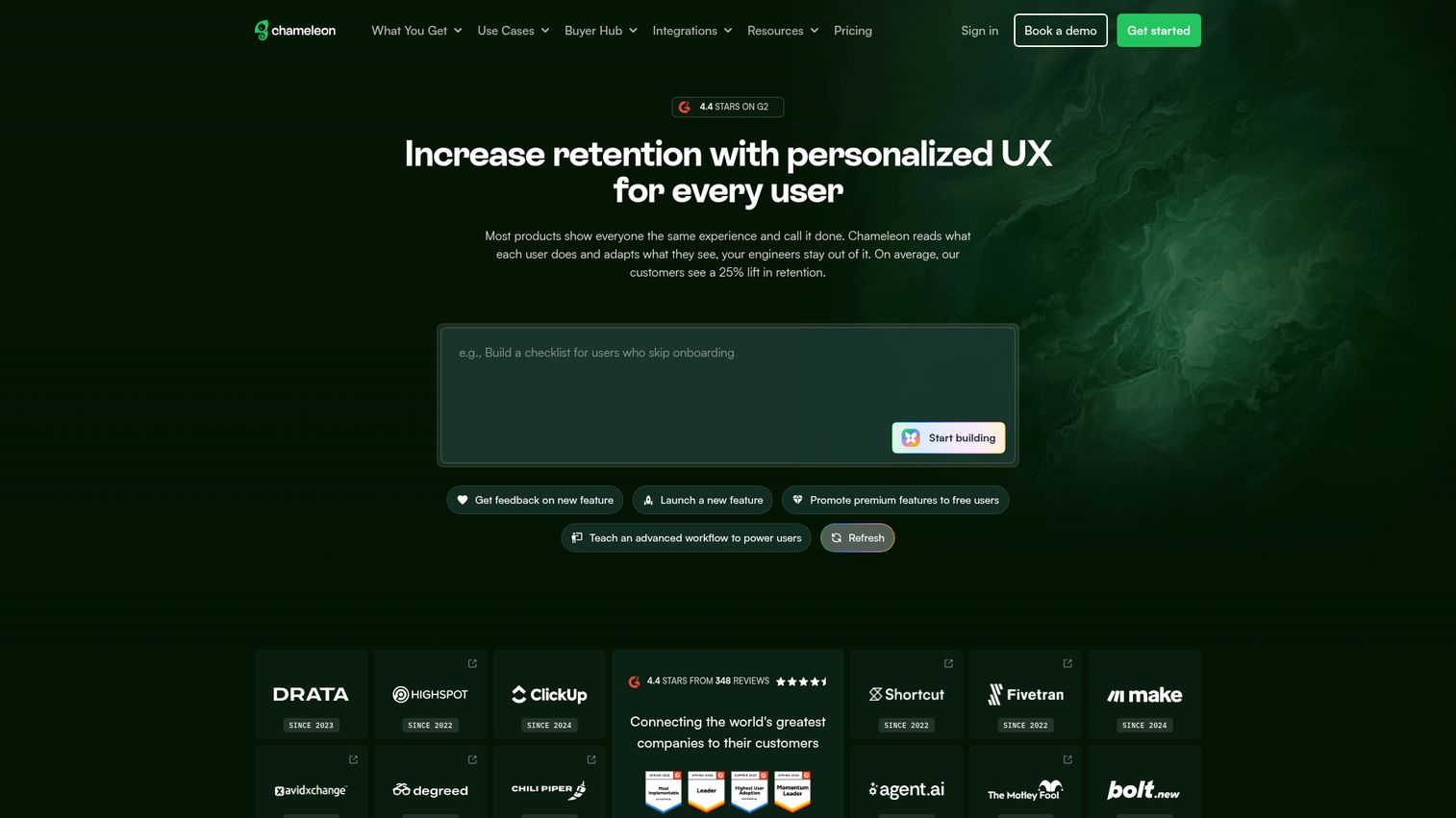 Chameleon targeted in-app product experience tool