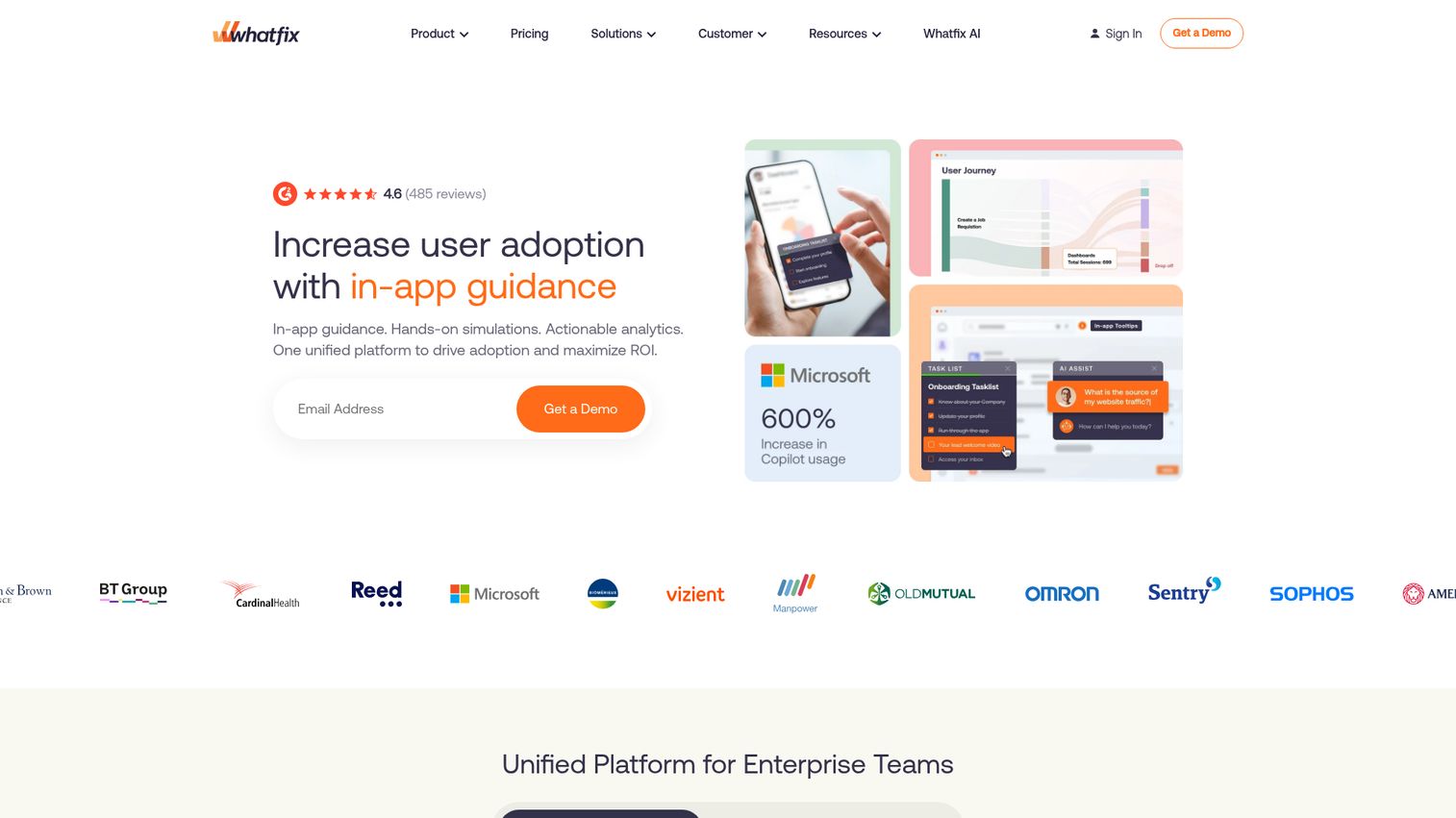 Whatfix software adoption platform
