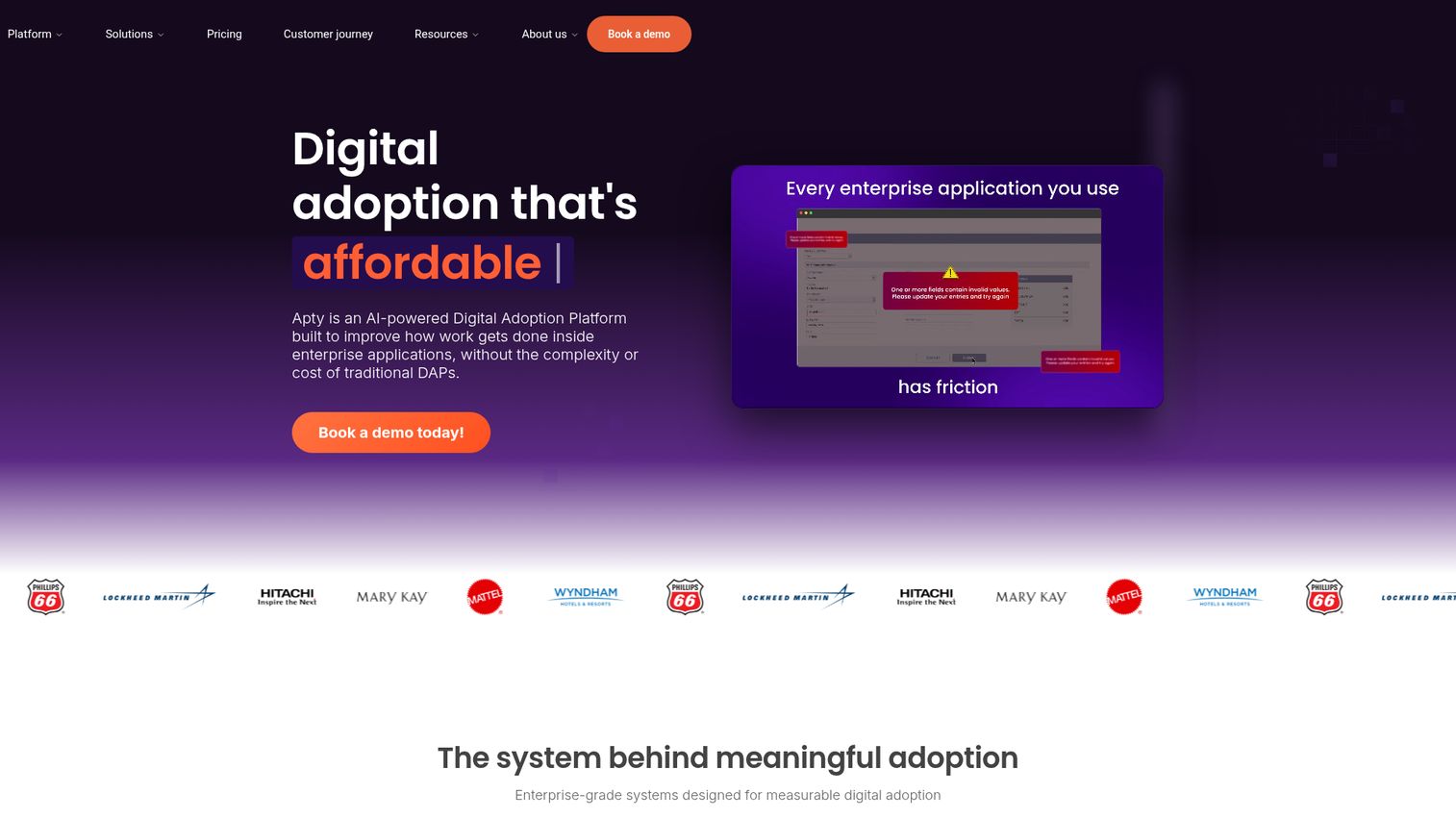 Apty software adoption platform