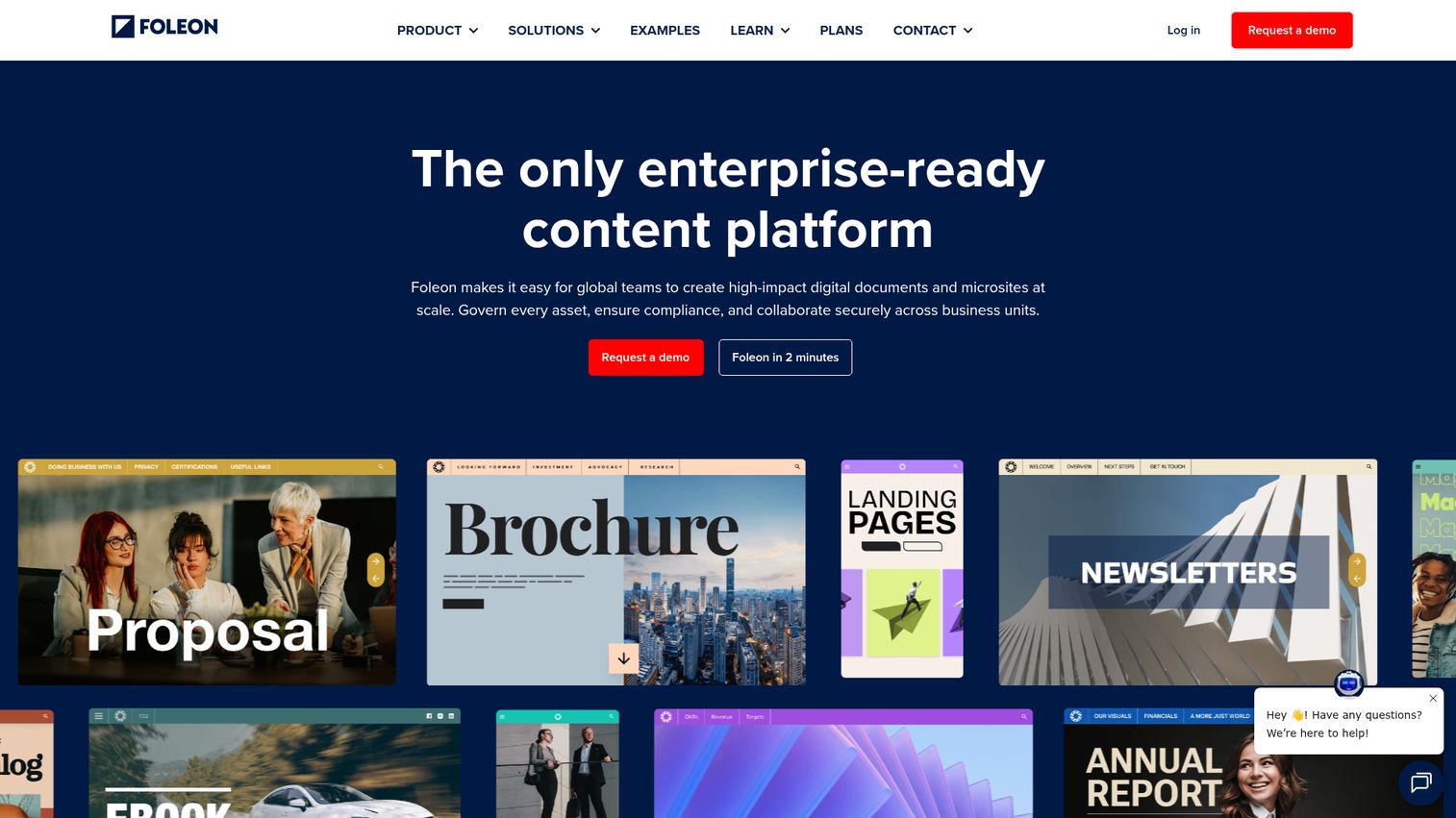 Foleon homepage