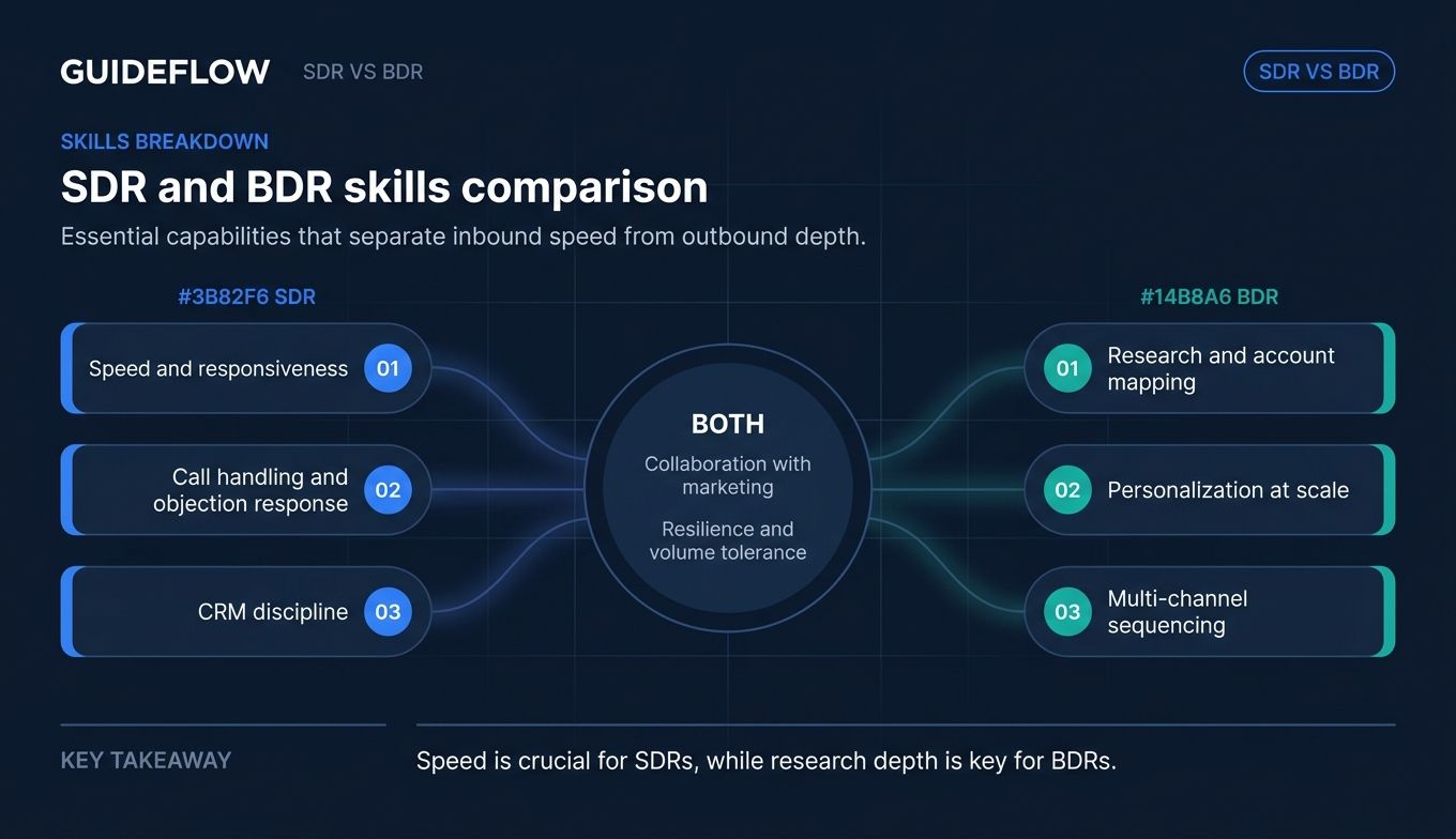SDR and BDR skills comparison