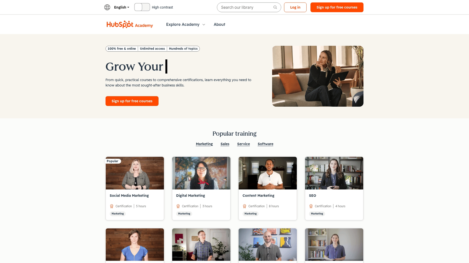 HubSpot Academy customer success training