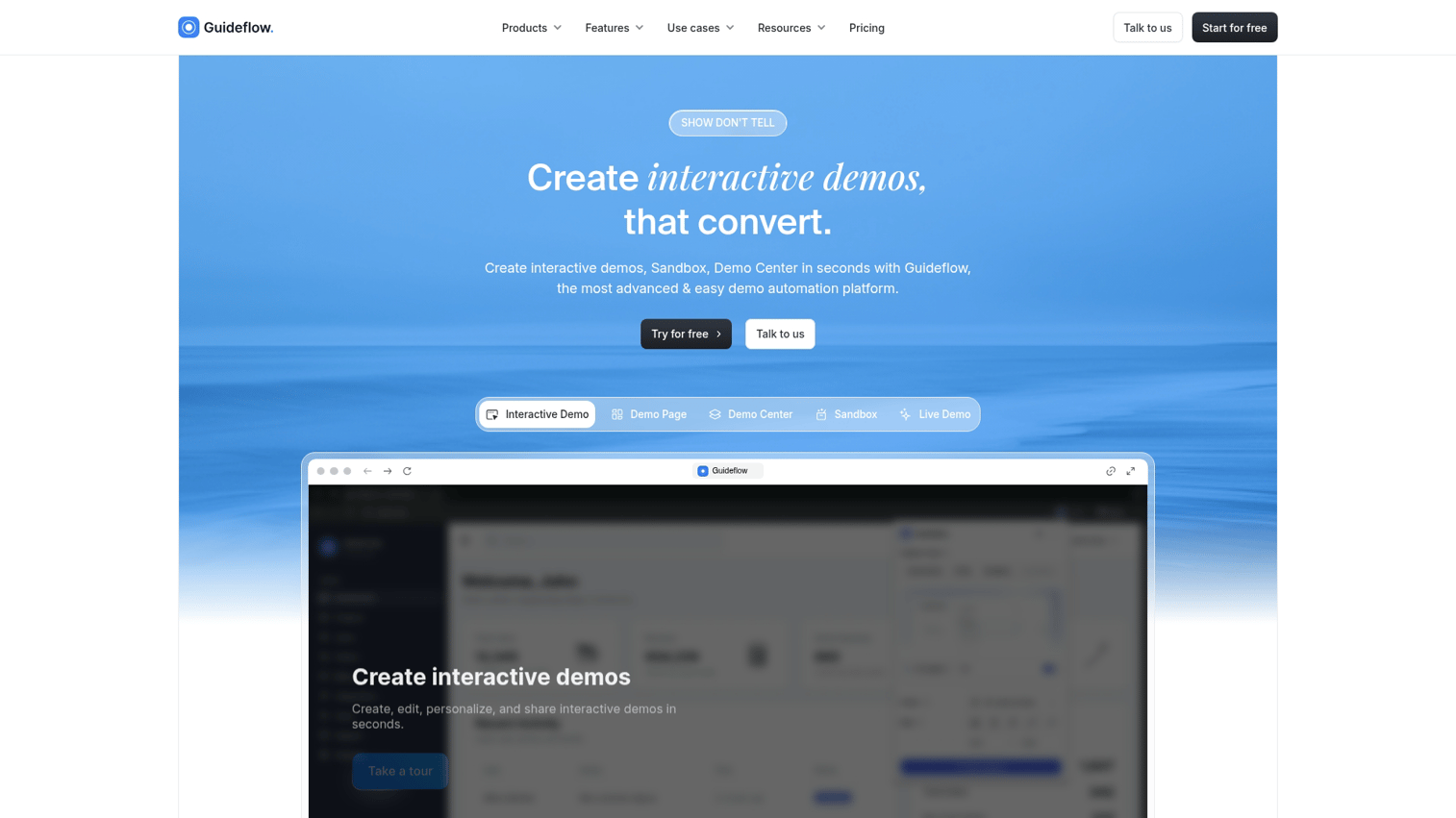 Start building self-serve buyer experiences with Guideflow