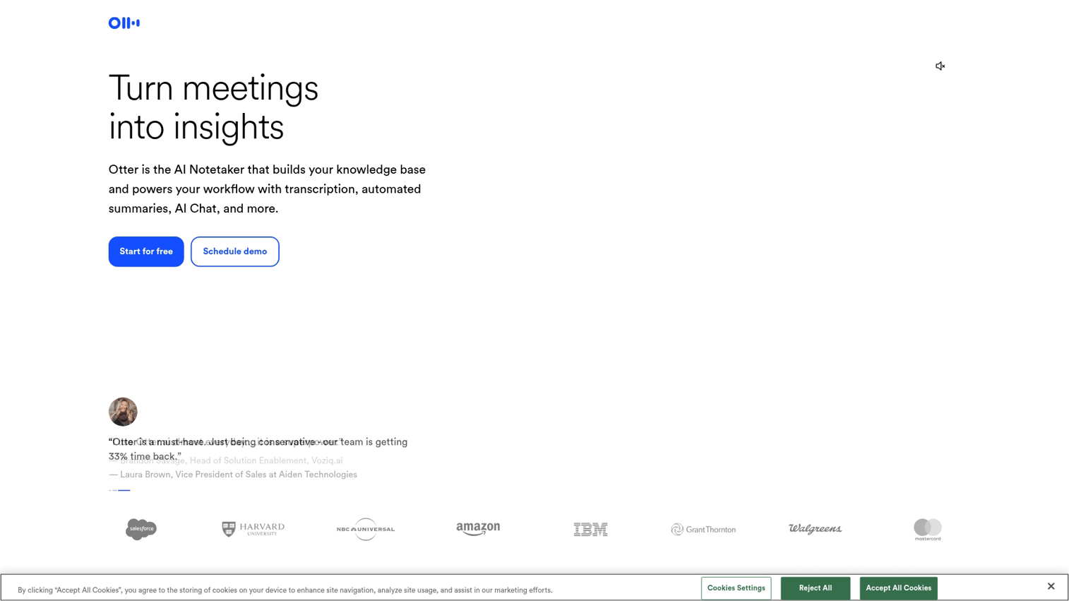 7. Otter: best ai voice assistant for meeting transcription