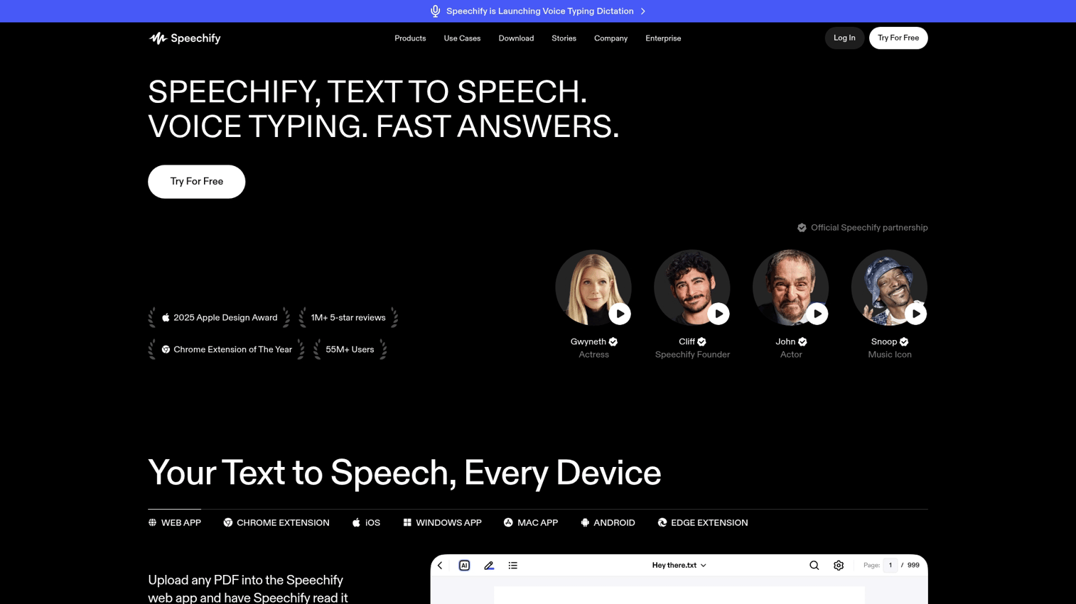11. Speechify: best ai voice assistant for reading and accessibility