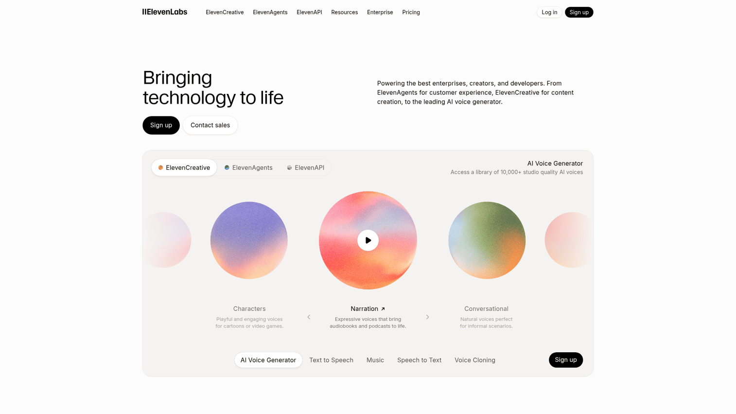 12. ElevenLabs: best ai voice assistant for voice generation