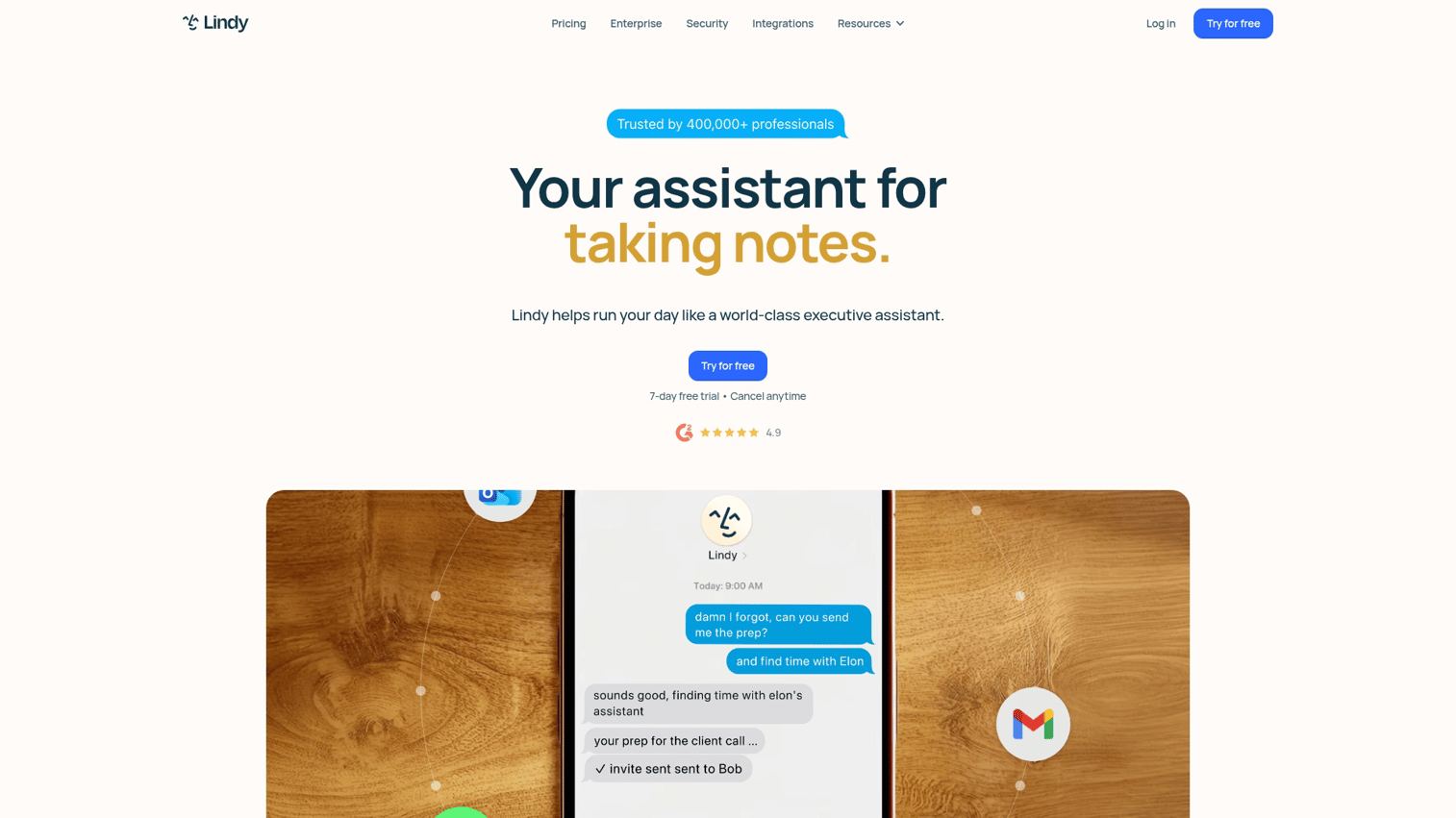 6. Lindy: best ai voice assistant for task automation