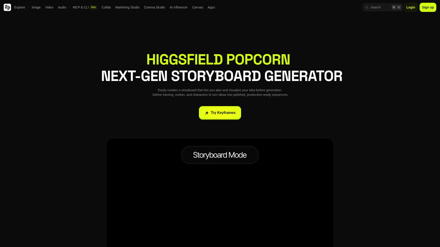 4. Higgsfield Popcorn