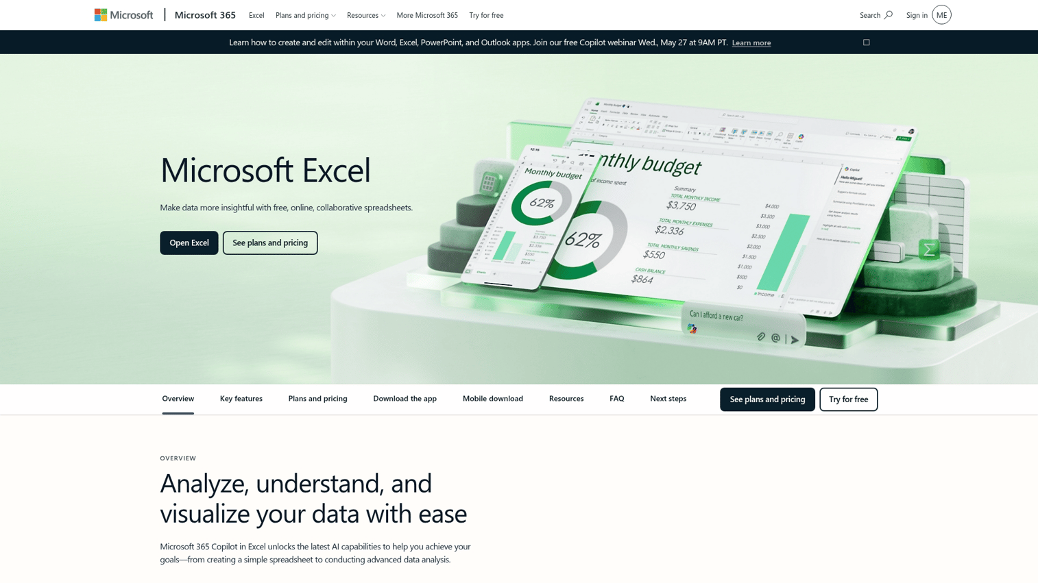 9. Microsoft Excel with Analysis ToolPak