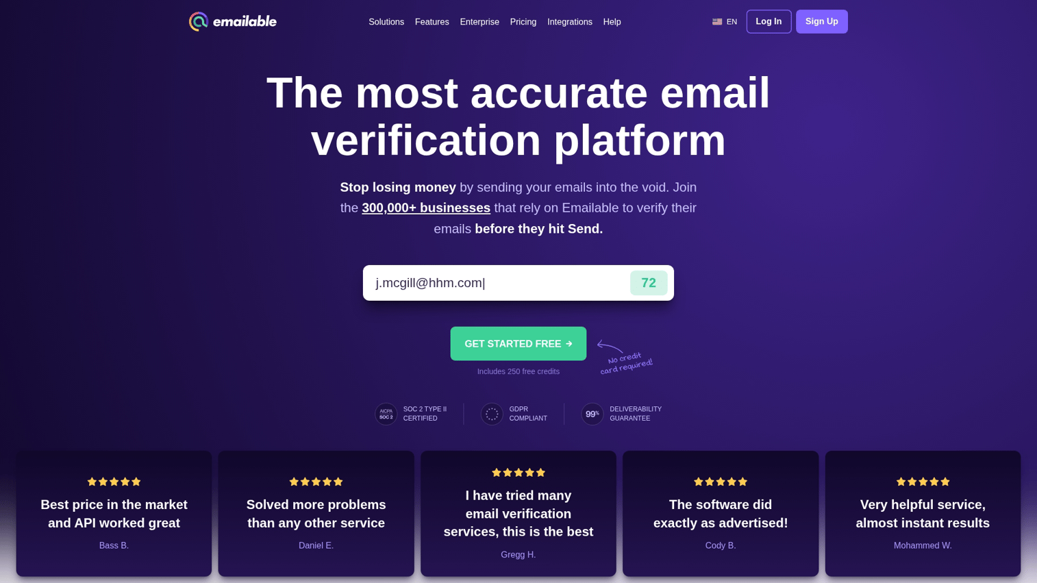 5. Emailable