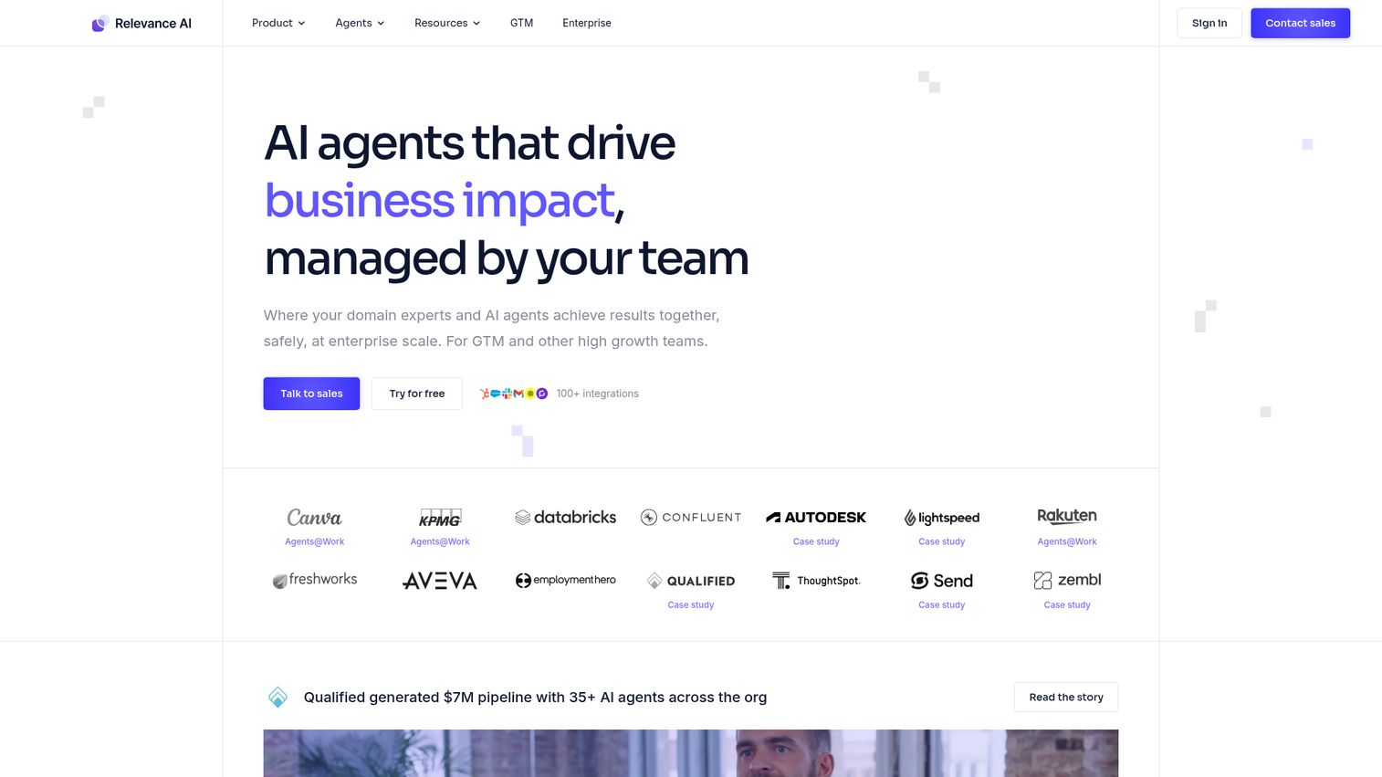 Relevance AI multi-agent workforce platform