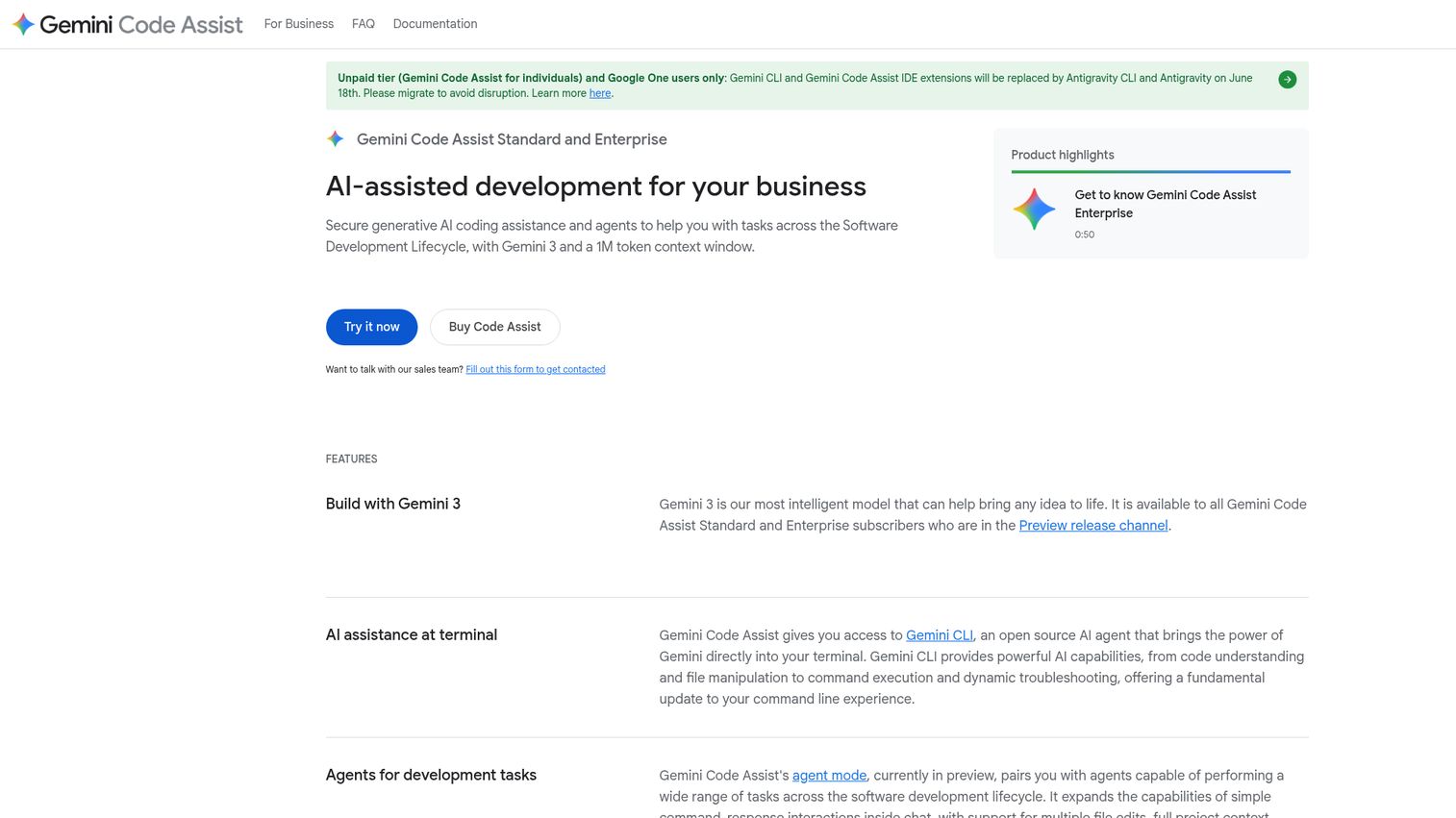 Gemini Code Assist AI coding assistant