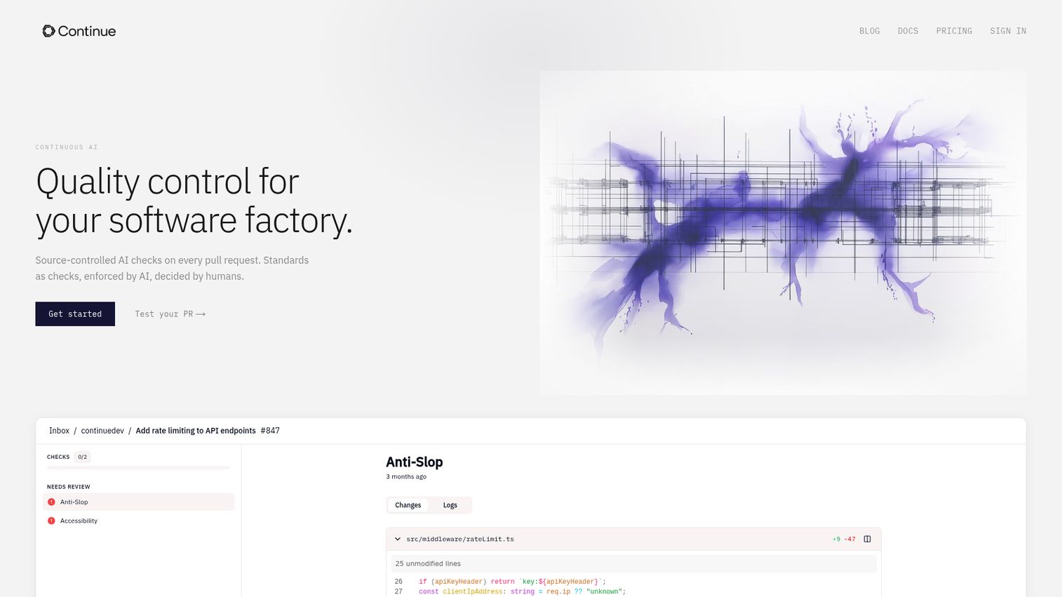 Continue.dev open-source AI coding assistant