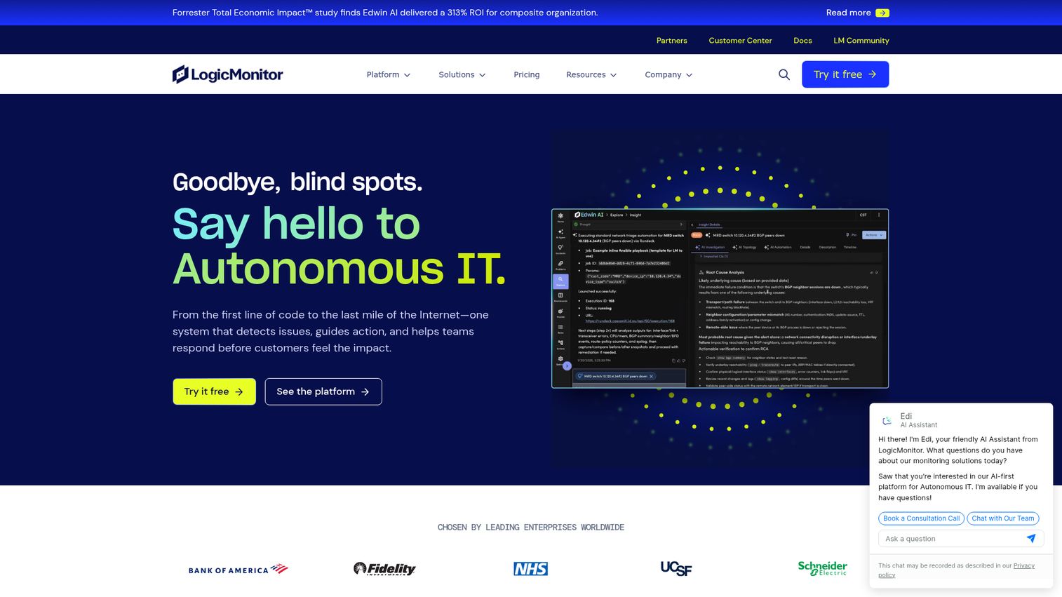 LogicMonitor homepage
