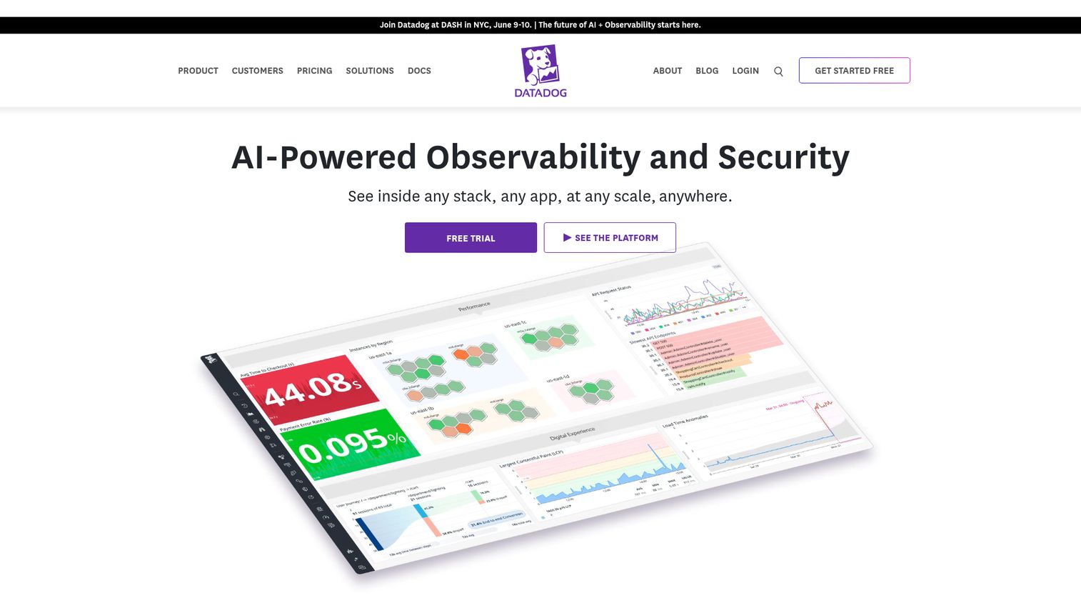 Datadog homepage