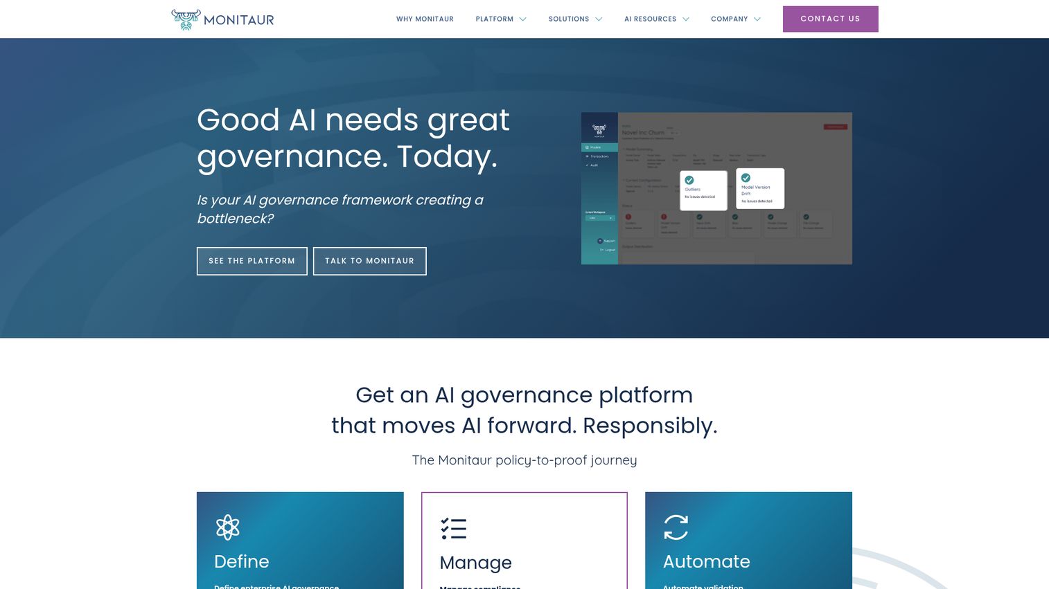 Monitaur homepage