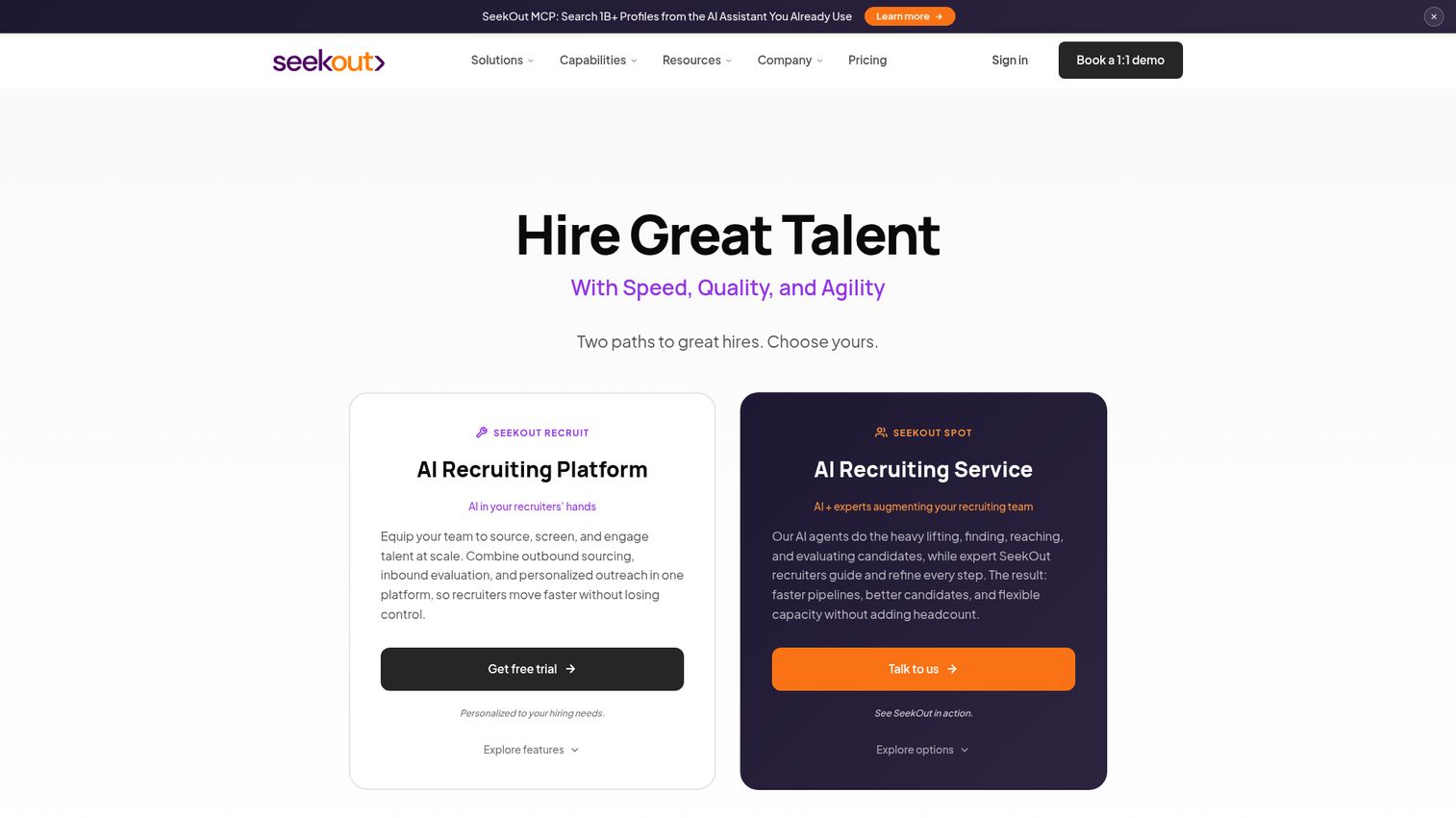 SeekOut AI talent search