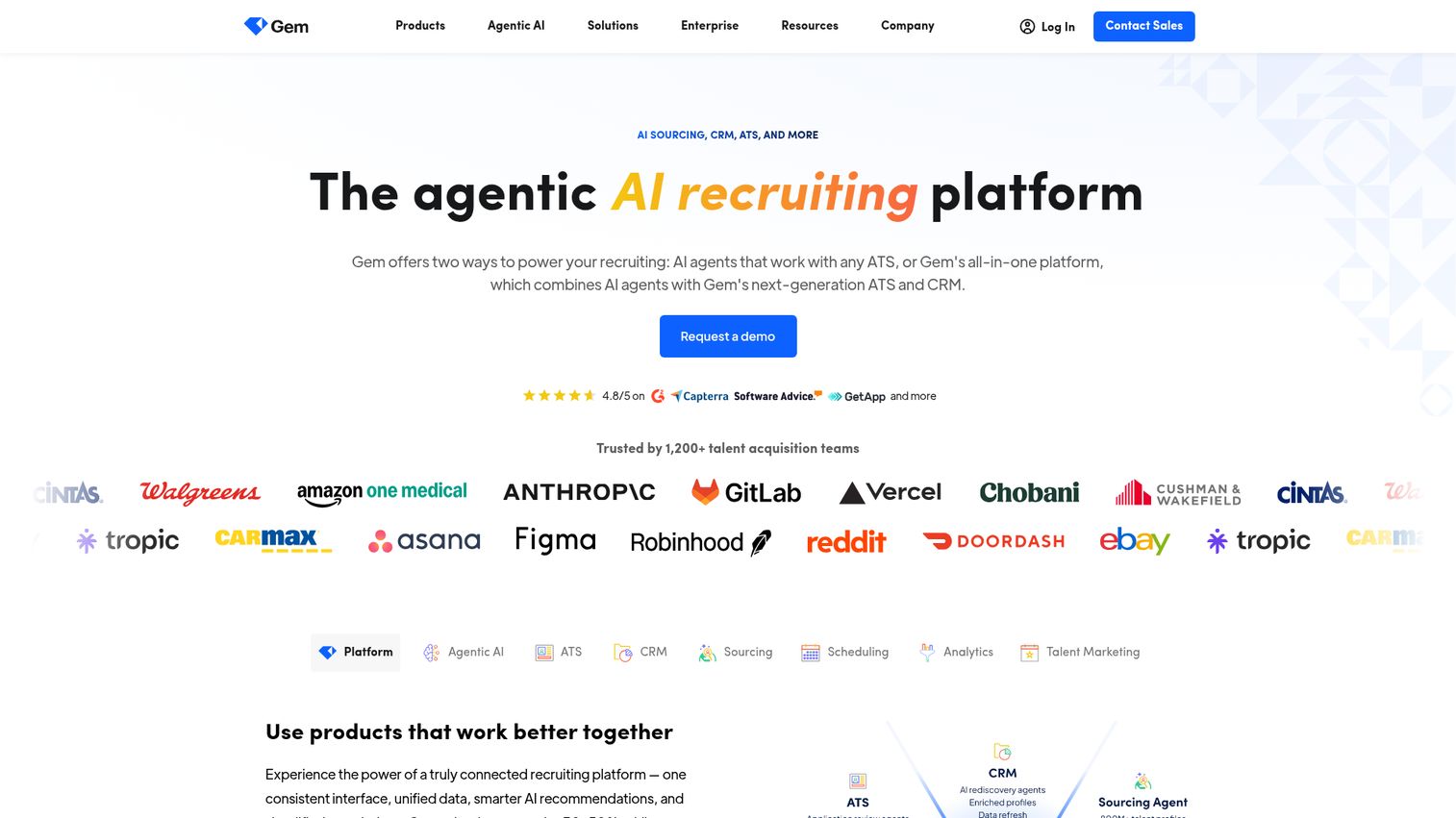Gem AI recruiting platform