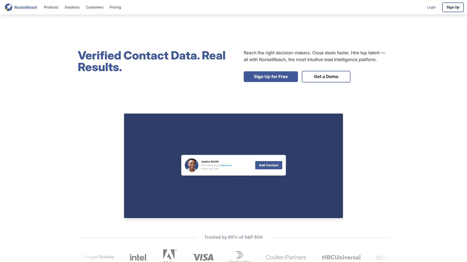 RocketReach professional contact database