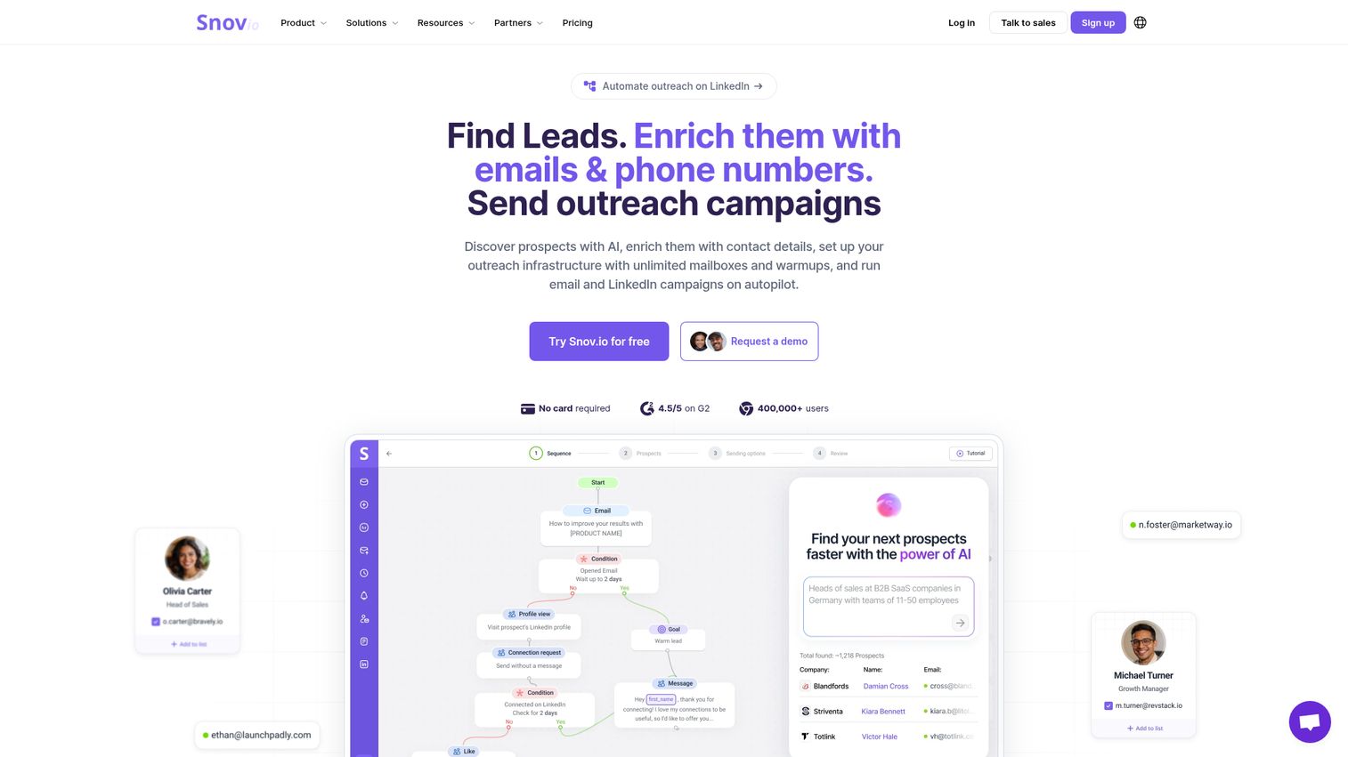 Snov.io lead generation and outreach platform