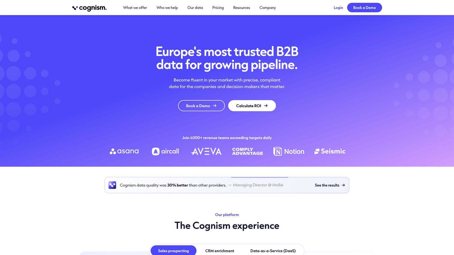 Cognism homepage