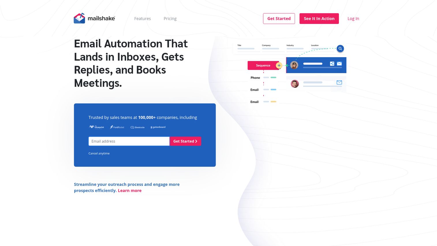 Mailshake homepage
