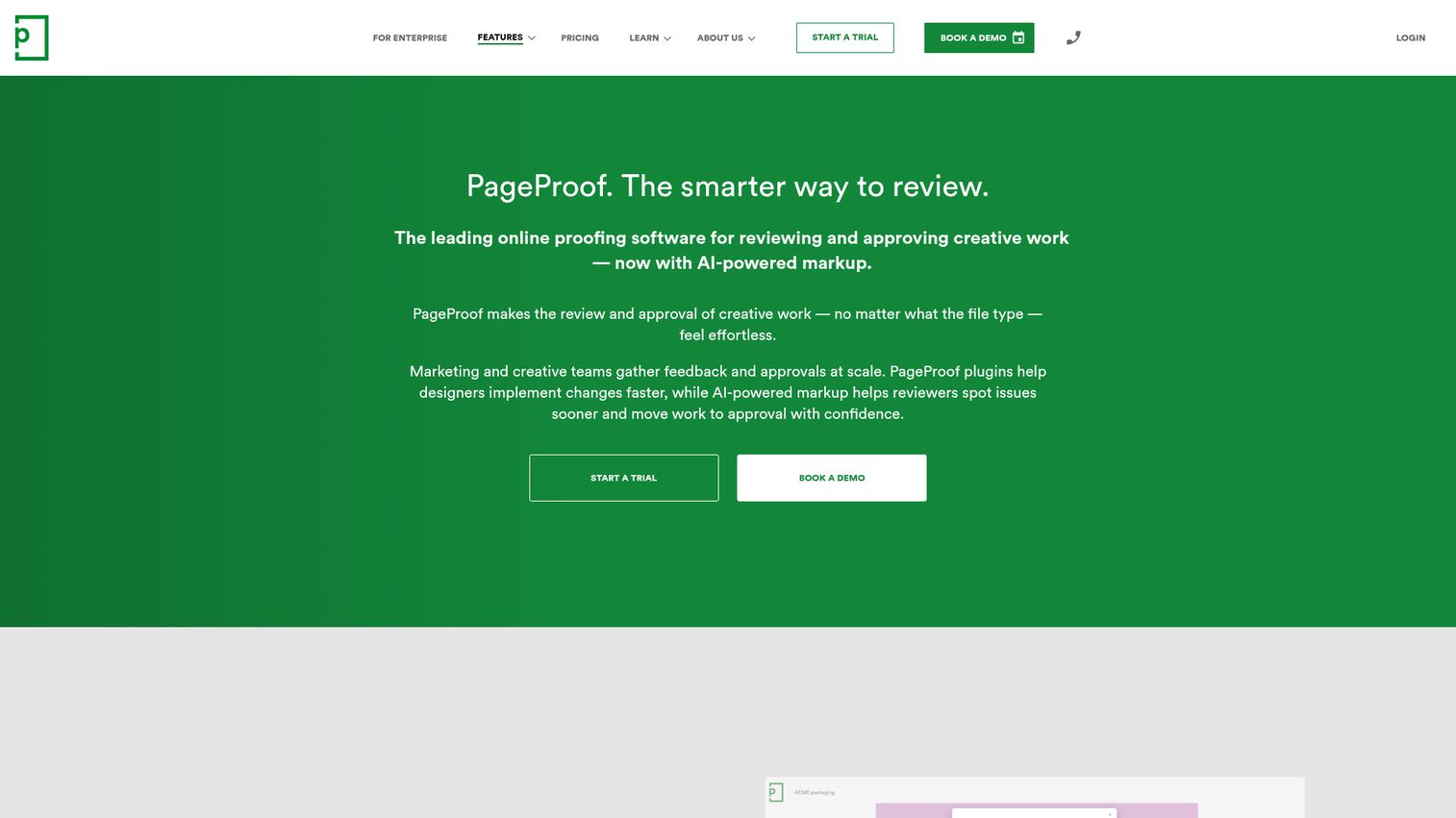 PageProof online proofing software homepage