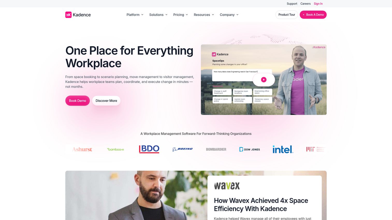 Kadence workplace management software