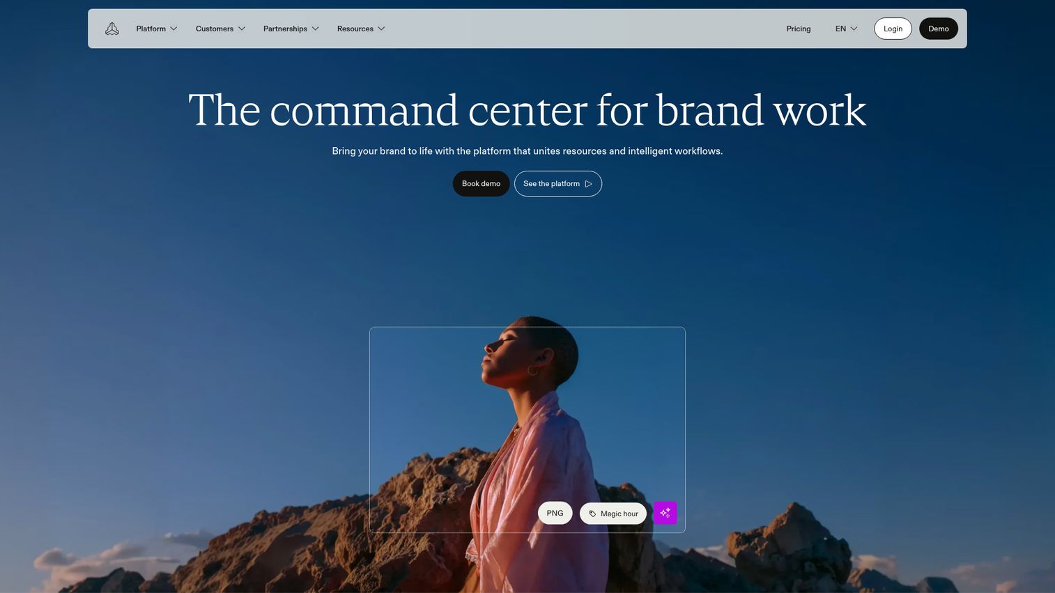 Frontify brand management and DAM platform homepage