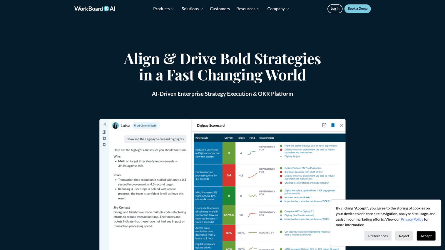 Workboard OKR software