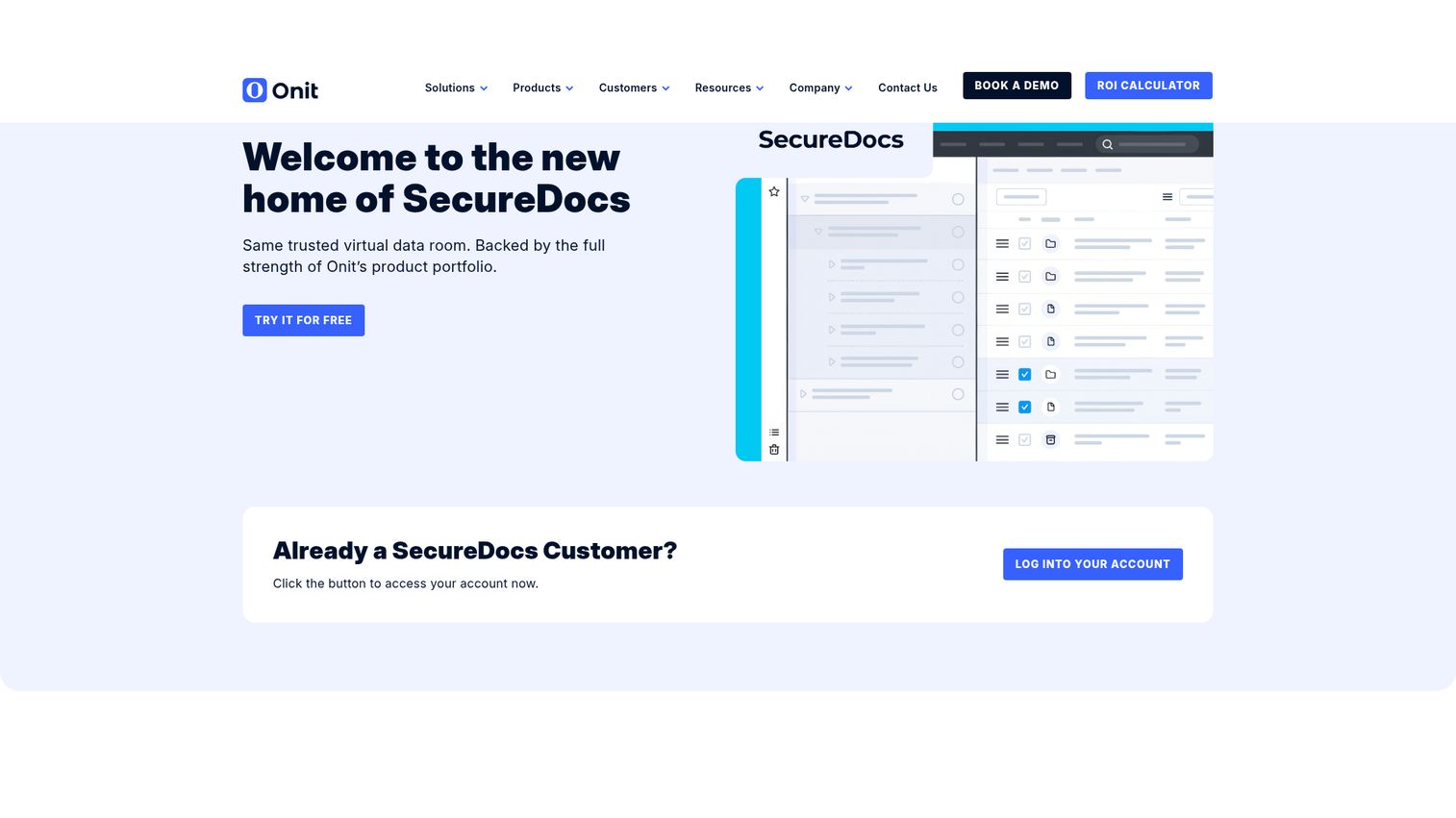 SecureDocs virtual data room product